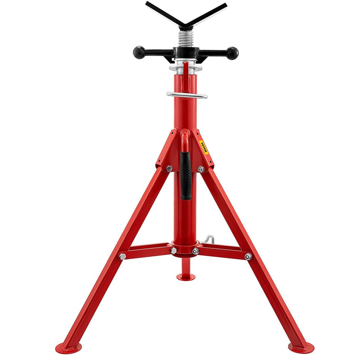 VEVOR Pipe Jack Stand V-Head Foldable Legs 2500LB Max. Height 52"