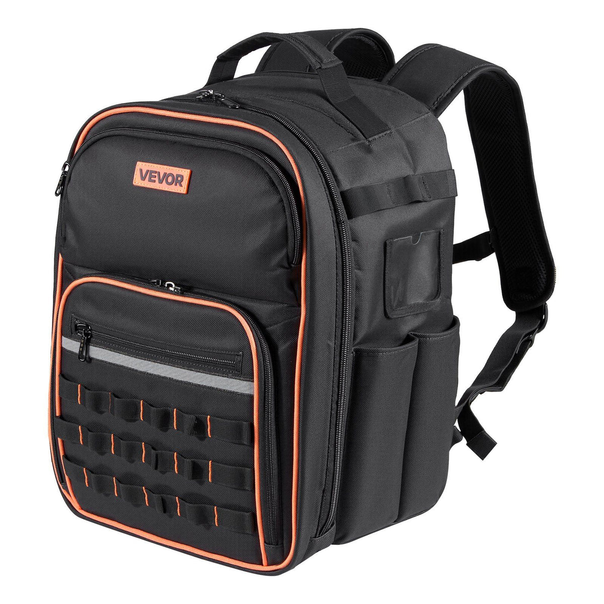 Tool Backpack, 49 Pockets, Heavy-duty Tools Storage Organizer Work Bags with Laptop Compartment & Reinforced Fabric Base, Electrician Jobsite Backpack for Electrician, Repairman