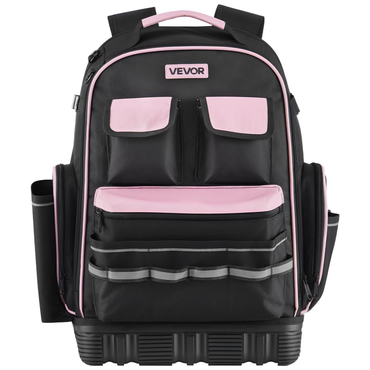 Tool Backpack, 56 Pockets, Heavy-duty Tools Storage Organizer Work Bags with Laptop Compartment &amp; Molded Base, Electrician Jobsite Backpack for Electrician, Repairman, and HVAC Techs