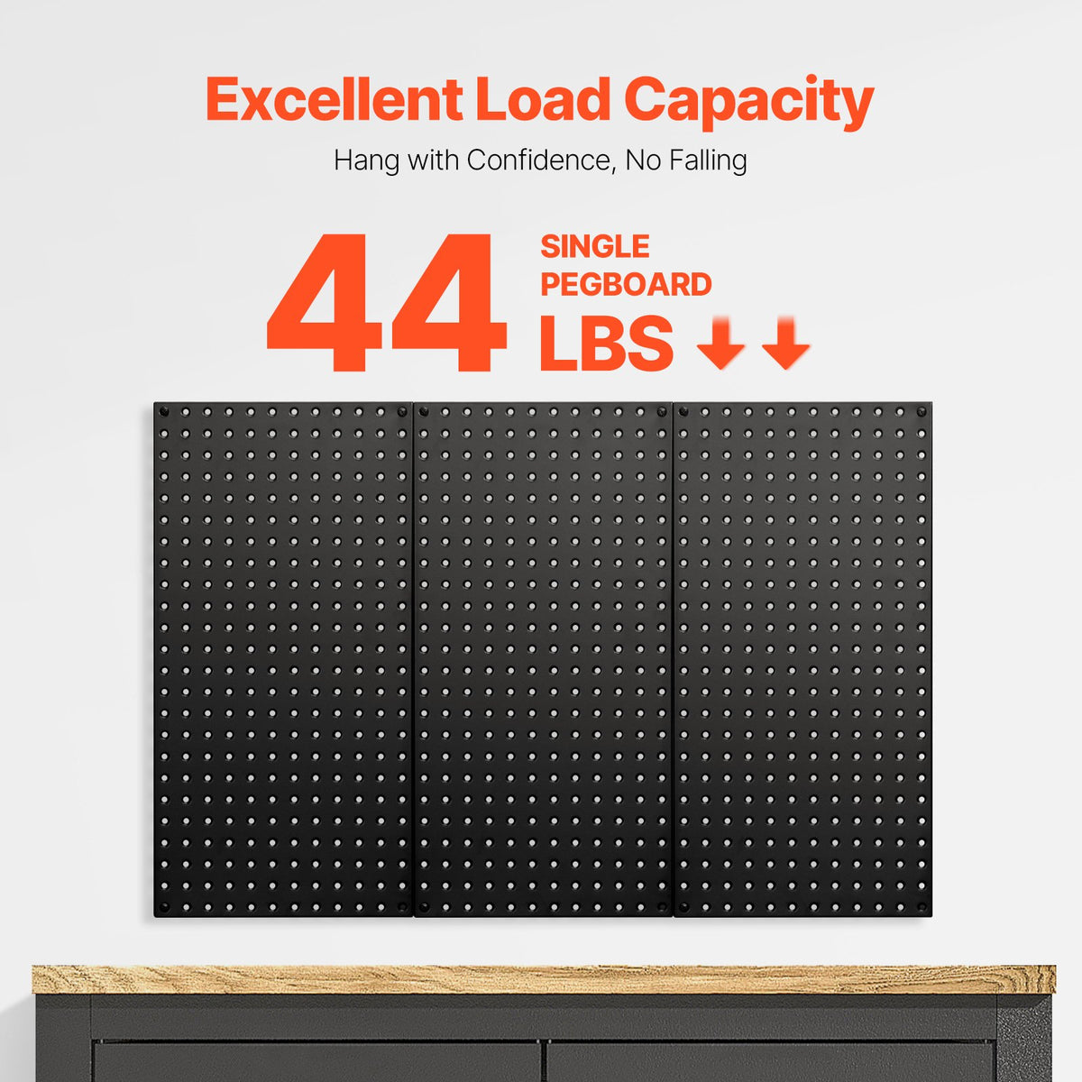 VEVOR Metal Pegboard Panels609.6 x 304.8 mm3 Panels Wall Organizer for Home