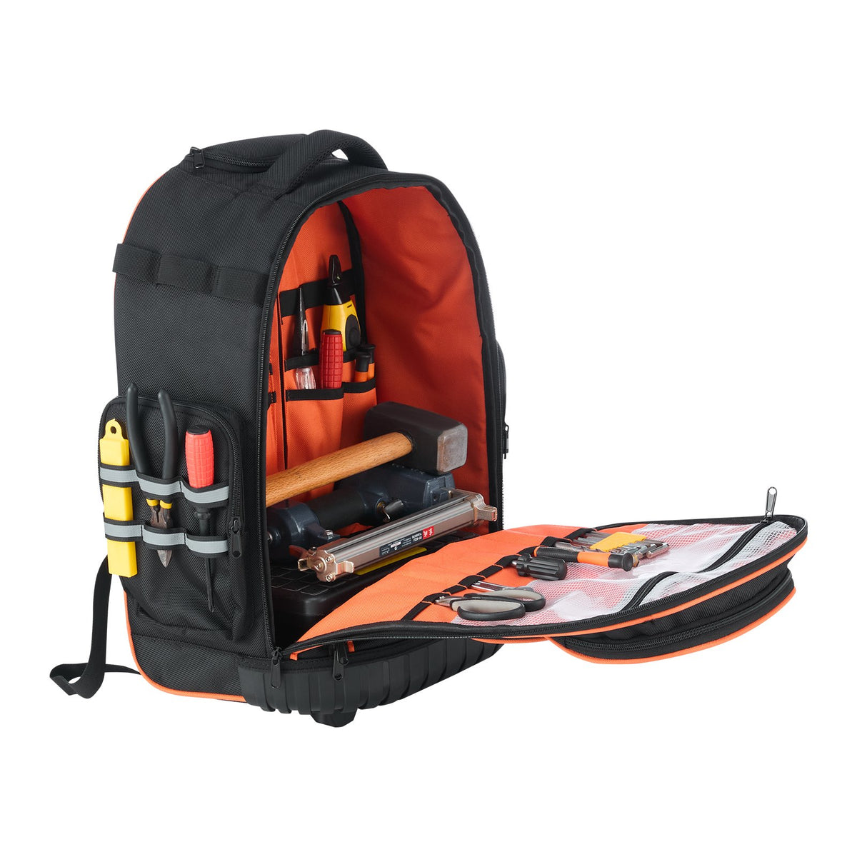 VEVOR Rolling Tool Backpack, 110 lbs Load Capacity, 45 Pockets Heavy Duty Roller Tool Bag on Wheels, Adjustable Telescoping Handle & Stable Base, Toolbag Organizers for Construction, Mechanic