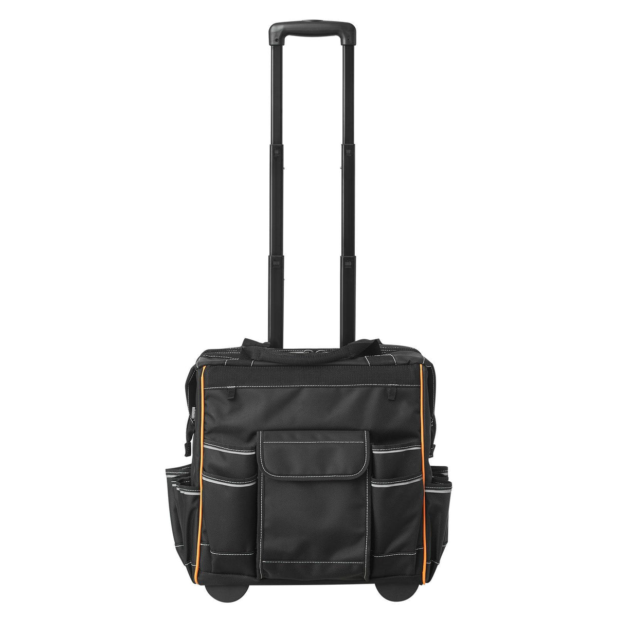 Rolling Tool Bag, 110 lbs Load Capacity, 25 Pockets Heavy Duty Roller Tool Bag on Wheels, Adjustable Telescoping Handle &amp; Stable Base, Toolbag Organizers with Wheels for Construction, Mechanic