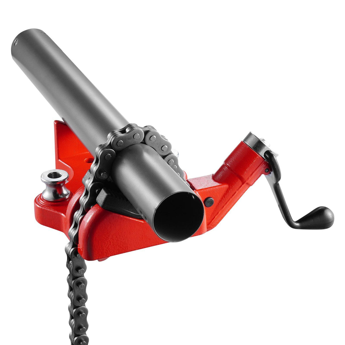 Heavy-Duty Pipe Chain Vise, 1/4" - 6" Pipe Capacity, 28" Rugged Chain &amp; Cast Iron Base, Industrial-Grade Pipe Clamping for Plumbing, Automotive Repairs, Metalworking