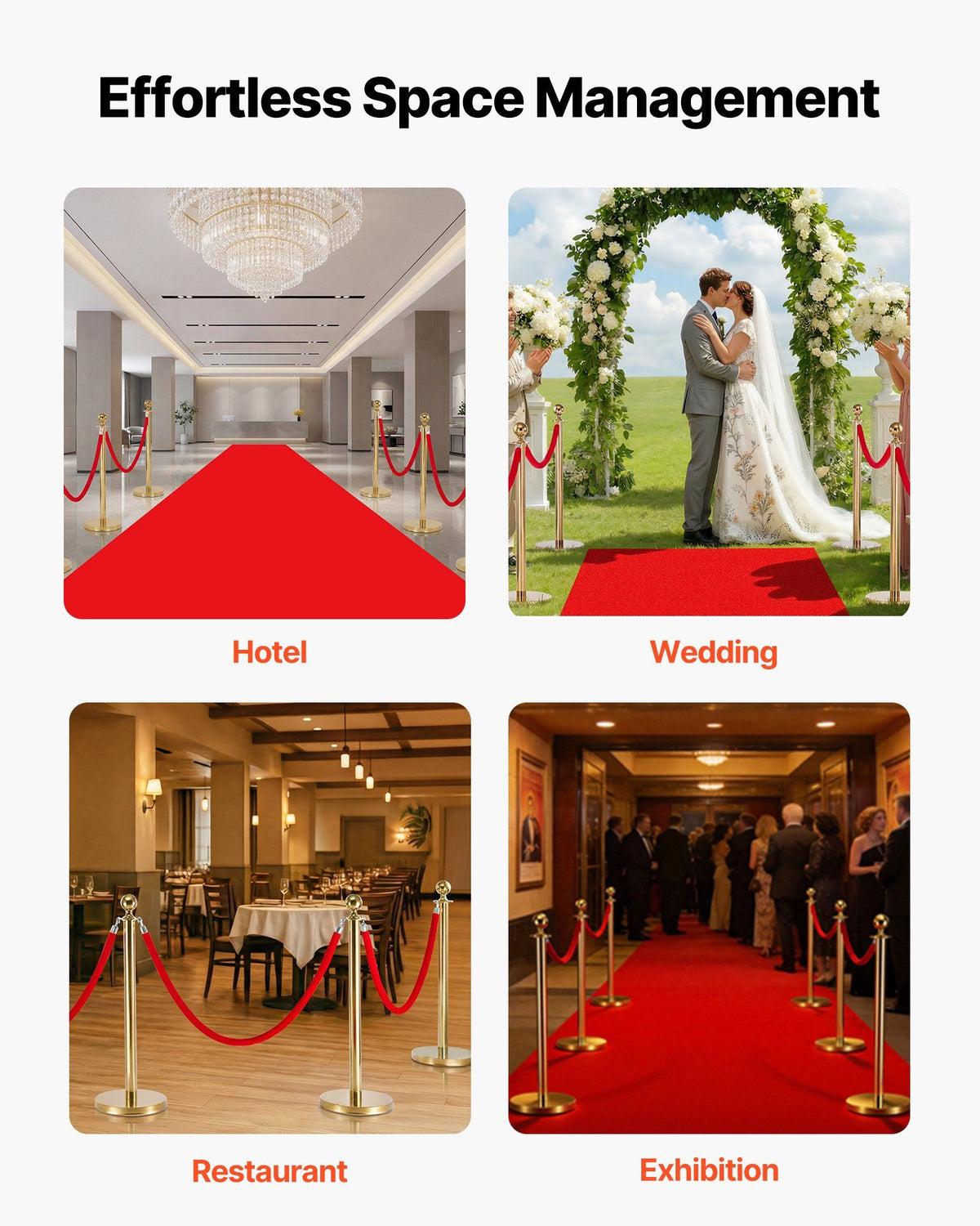 2 Pcs Red Velvet Stanchion Ropes, 1.5 m Crowd Control Stanchion Red Velvet Ropes with Silver Hooks, Post Queue Barrier Carpet Rope for Carpet Events Movie Theaters Grand Openings Hotels Party
