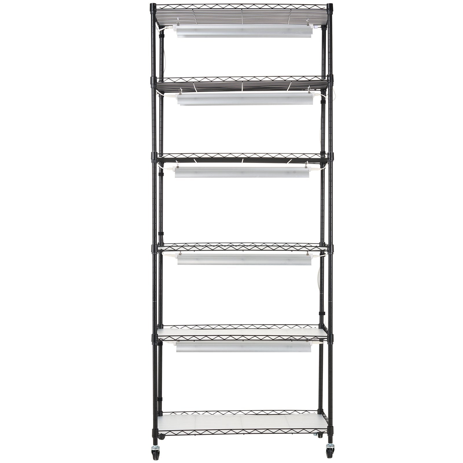 VEVOR DIY Plant Stand with Grow Lights 6 Tiers 192W 70.9" Tall Plant Grow Shelf
