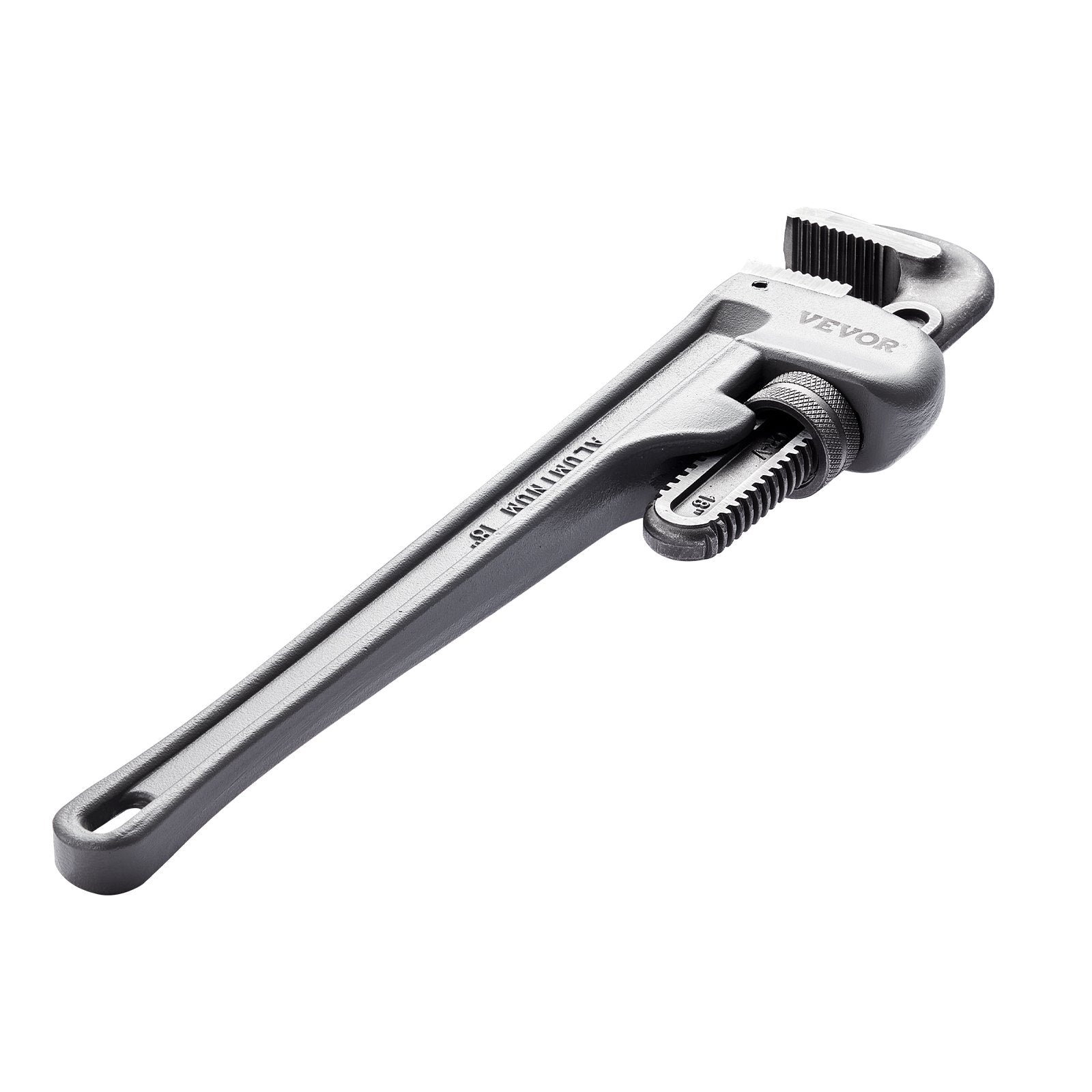 VEVOR 3-Piece Pipe Wrench Set, 10" 14" 18" Aluminum Straight Pipe Wrench, Adjustable Plumbing Wrench, with High Strength Jaw and Ergonomic Handle, Hangable Design, for Water Pipes, Automotive Repairs