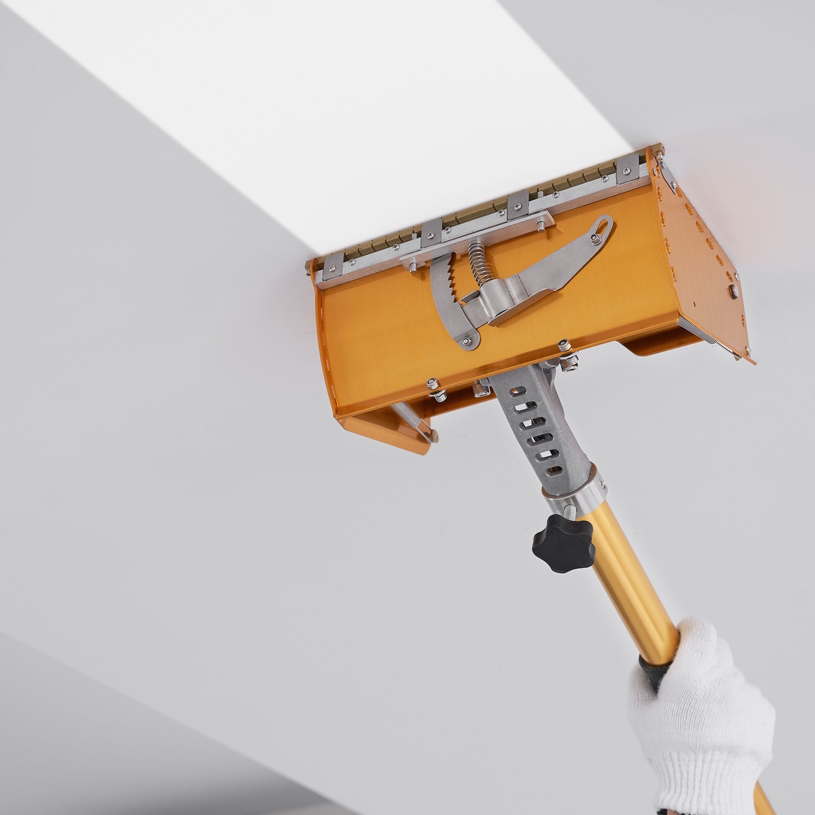 VEVOR Drywall Flat Box, 10-Inch Wide Quick Clean, Aluminum Finishing Mud Box for Plasterboard, Wallboard, Sheetrock, Bonus Mudguard, Extra 2 Stainless Steel Blades (10/12-Inch)