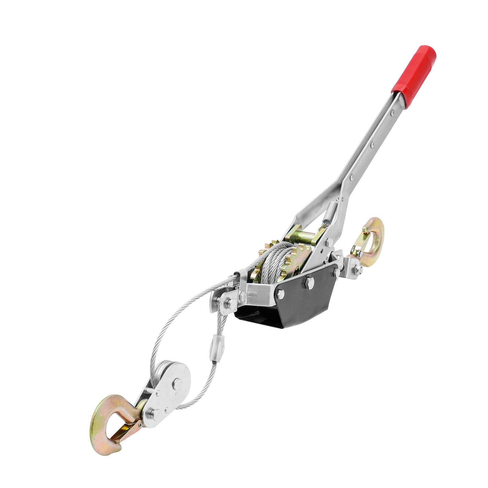 VEVOR Power Puller Come Along Winch 2 Ton 4409 lbs Heavy Duty Pull Hoist 2 Hooks