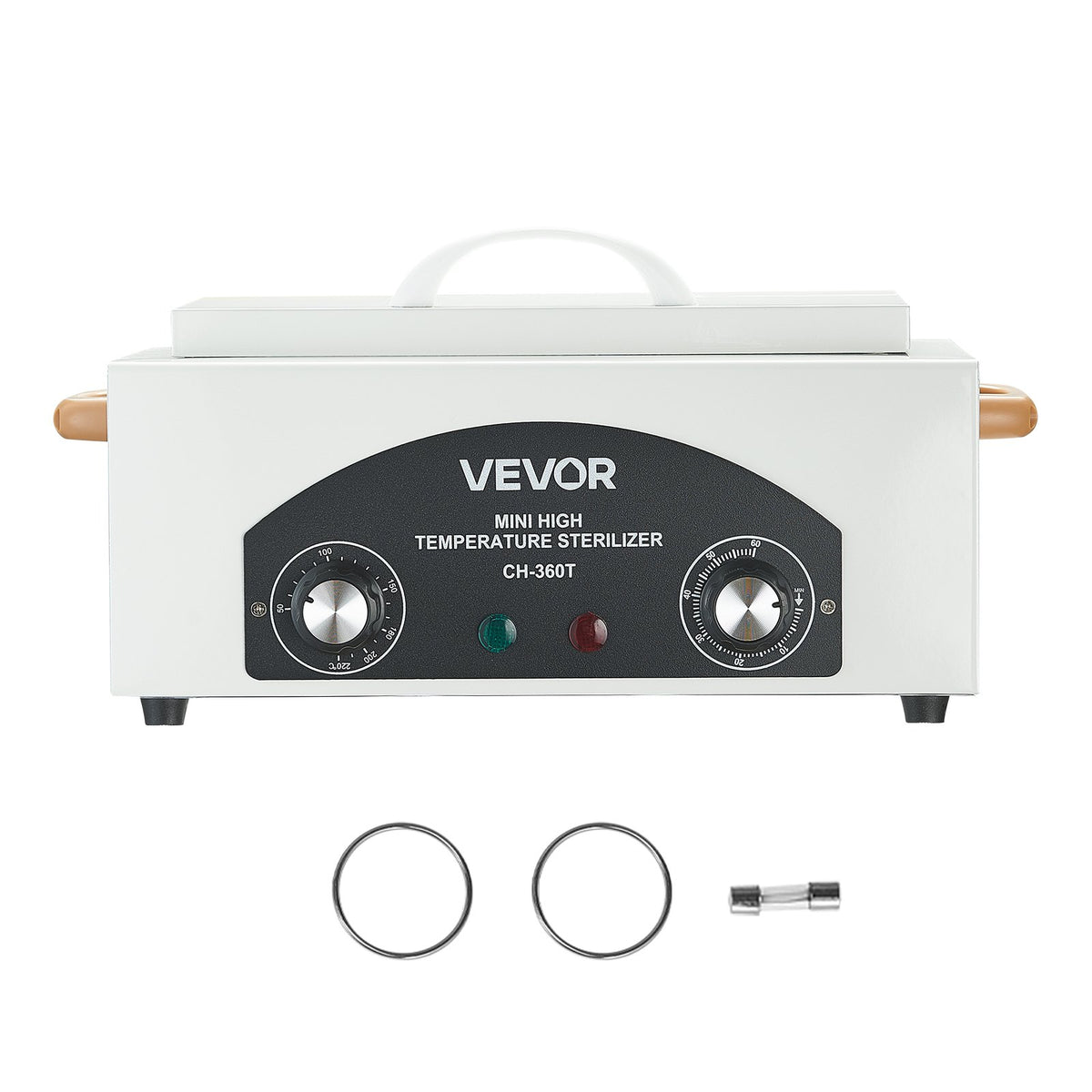 VEVOR High Temperature Autoclave Machine, 2L, 300W High Temperature Cleaner Machine Box with Adjustable Temperature and Time, Dry Heat Cabinet Nail Tool Cleaner for Labs, Home, Nail and Beauty Salons