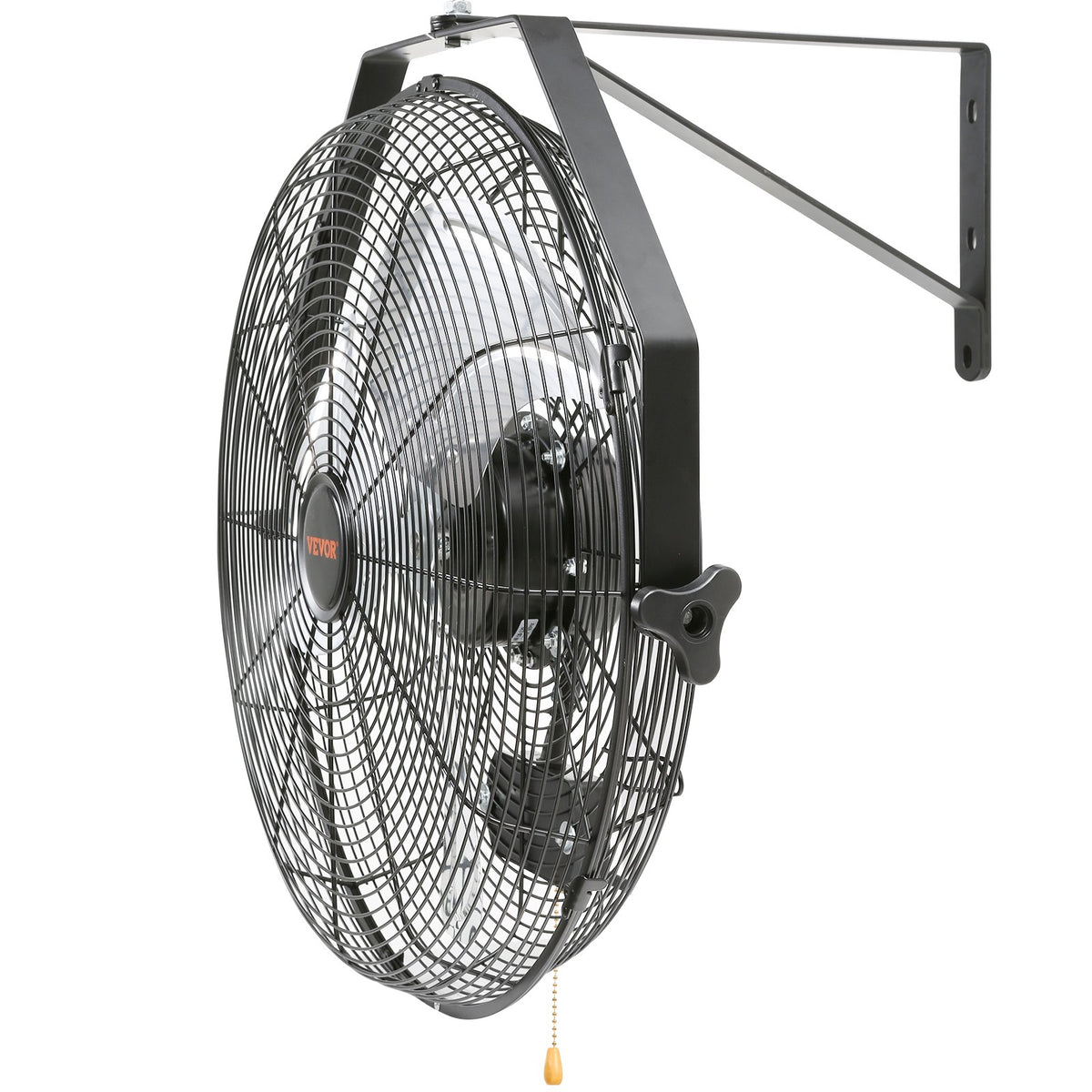 VEVOR Industrial Wall Mount Fan Waterproof Metal Fan 17.6'' 3 Speed Airflow