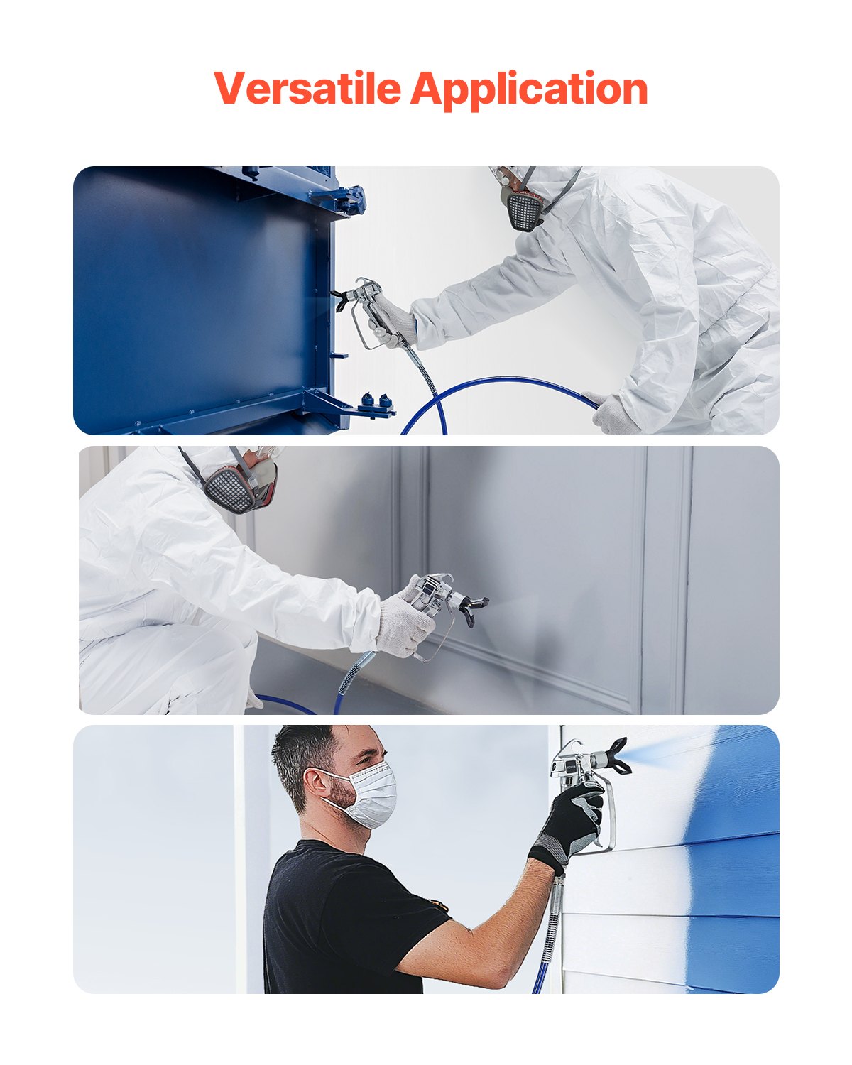 VEVOR 50ft Airless Paint Sprayer Hose 1/4 in Universal Airless Paint Spray Hose