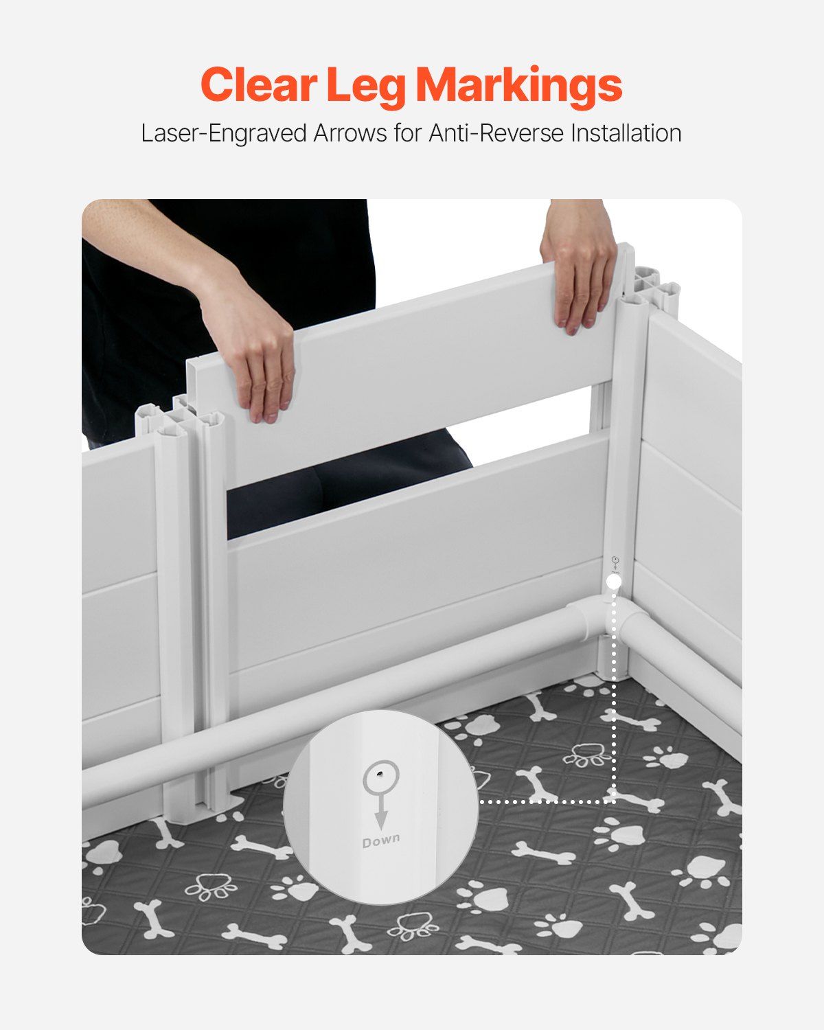 Dog Whelping Box, 1.86x0.97x0.5 m, Plastic Dog Whelping Pen with Adjustable Height Door, Puppy Playpen with Waterproof Pee Pad, Easy to Clean, Durable Indoor Pet Birth Kit for Medium Sized Dogs