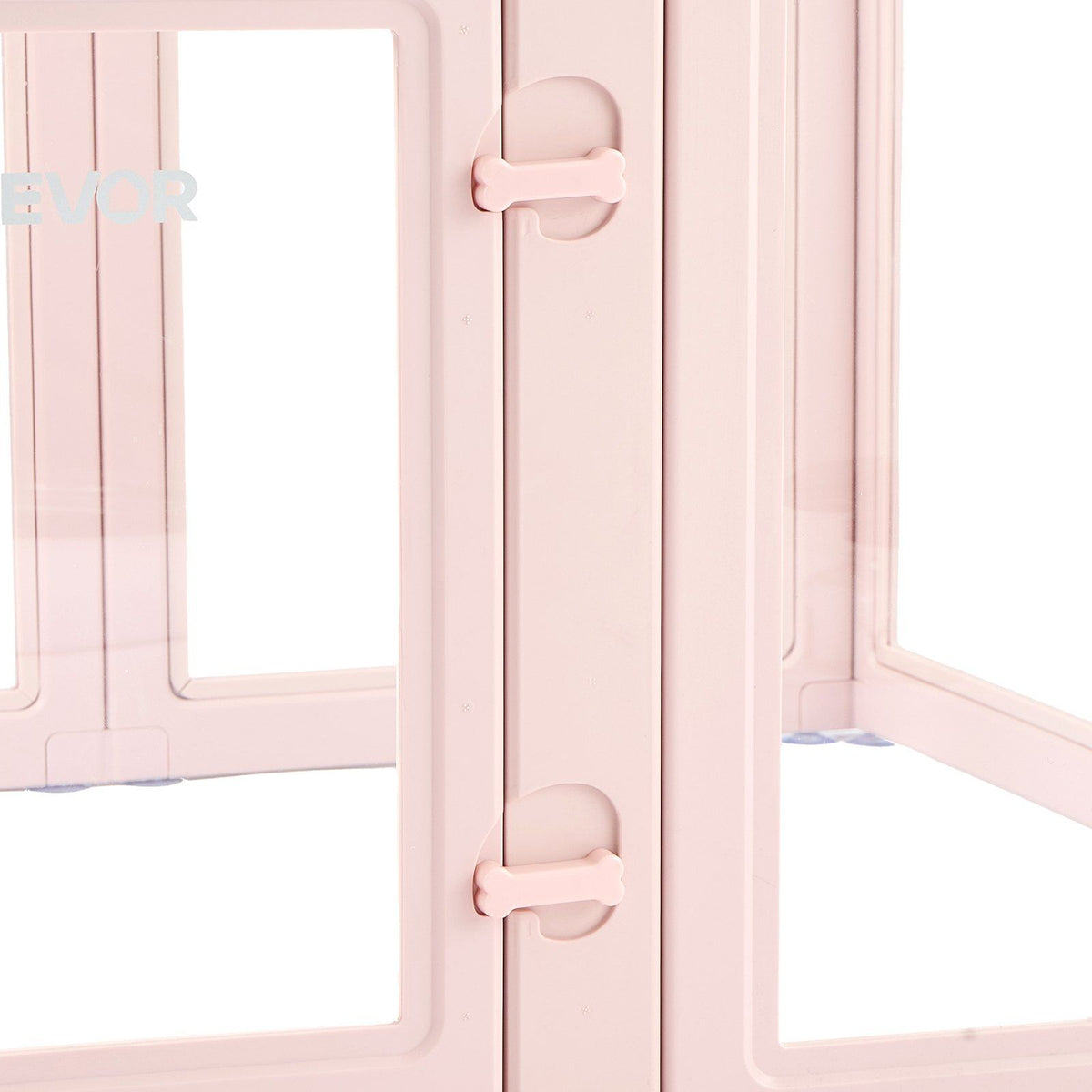 Dog Whelping Box, 1.54x1.5x0.6 m, Transparent Plastic Dog Whelping Pen for Large Sized Dogs, Waterproof Puppy Playpen with Windows & Door Lock, Easy to Clean, Durable Indoor Pet Dogs Cats Birth Kit