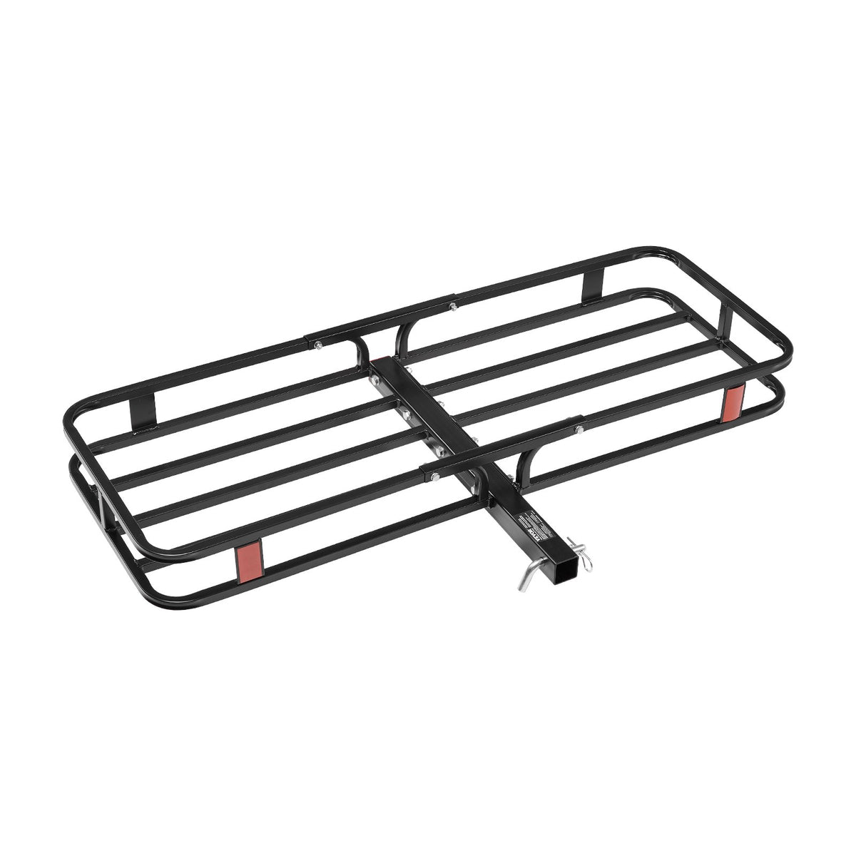 VEVOR 53&quot; x 19&quot; x 5&quot;, Hitch Cargo Carrier, 500 lbs Capacity Hitch Cargo Carrier with Hitch Stabilizer &amp; Ratchet Straps, Hitch Mount Cargo Carrier with Cargo Net with Hook, Fit for SUVs
