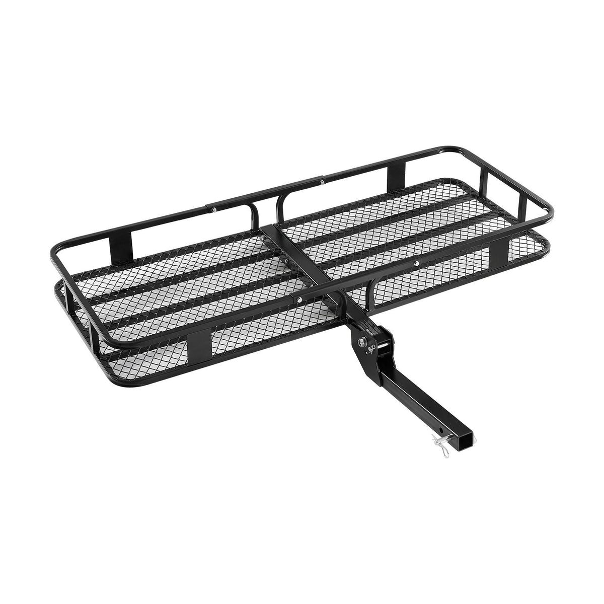 VEVOR 60" x 24" x 6", Hitch Cargo Carrier, 500 lbs Capacity Hitch Cargo Carrier with Cargo Net with Hook &amp; Waterproof Cargo Bag, Folding Hitch Mount Cargo Carrier with Ratchet Straps, Fit for SUVs