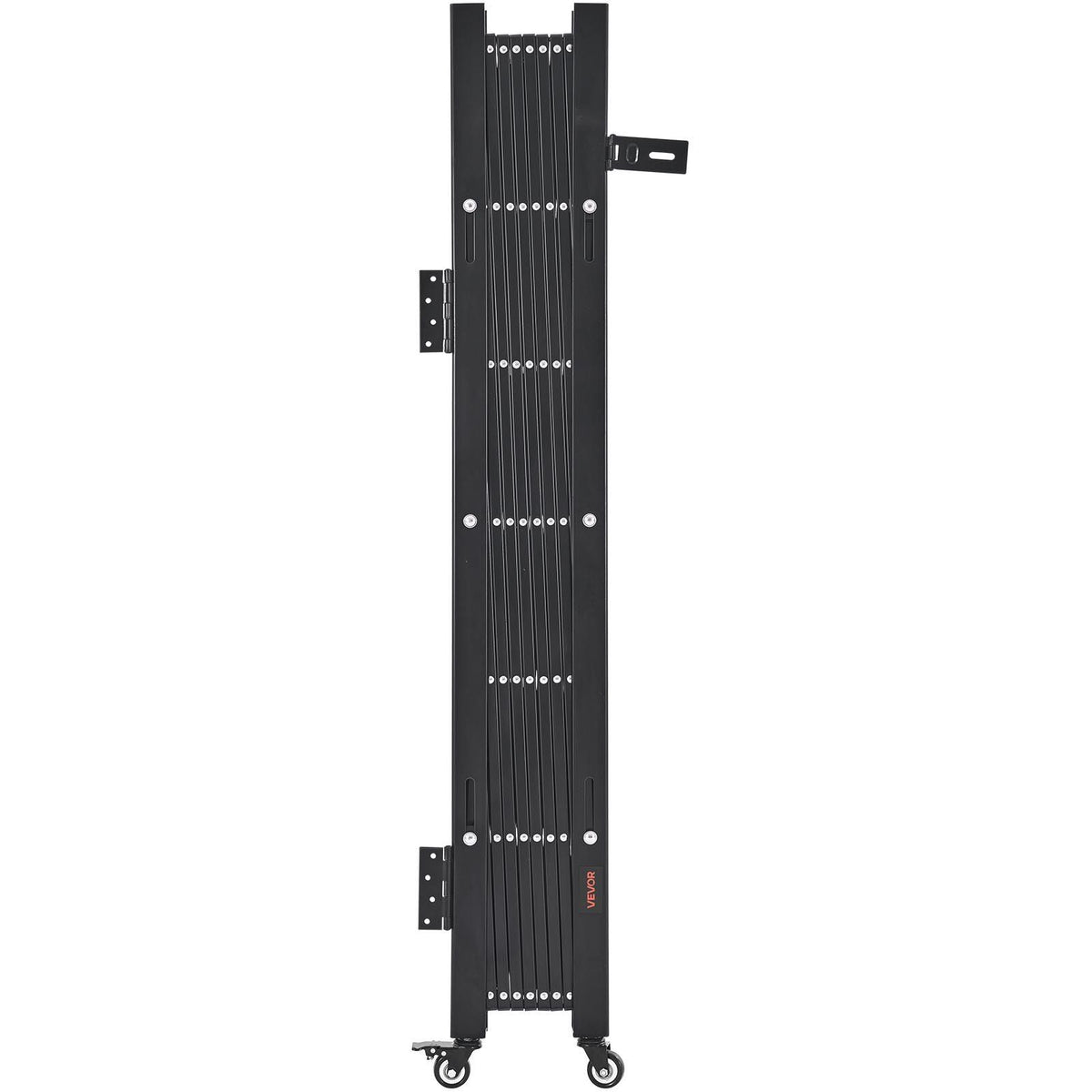 Single Folding Security Gate, Lockable Scissor Gate with 360 degree Swivel Casters, Outdoor Barricade Steel Retractable Gates, for Entry Security, Garage, Warehouse & Pool, 1900 x 1310 mm (W x H)