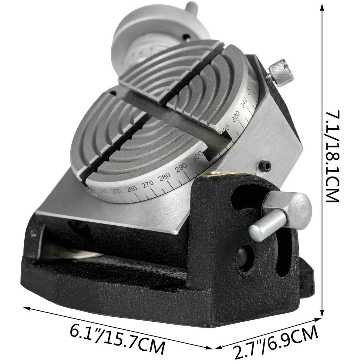 VEVOR Rotary Table 4 INCH/100 MM Horizontal Vertical Rotary Table 4-Slot Rotary Table for Milling Machine MT-2 Rotary Table for Milling 360 Degrees Precision Rotary Table for Milling Drilling Vise