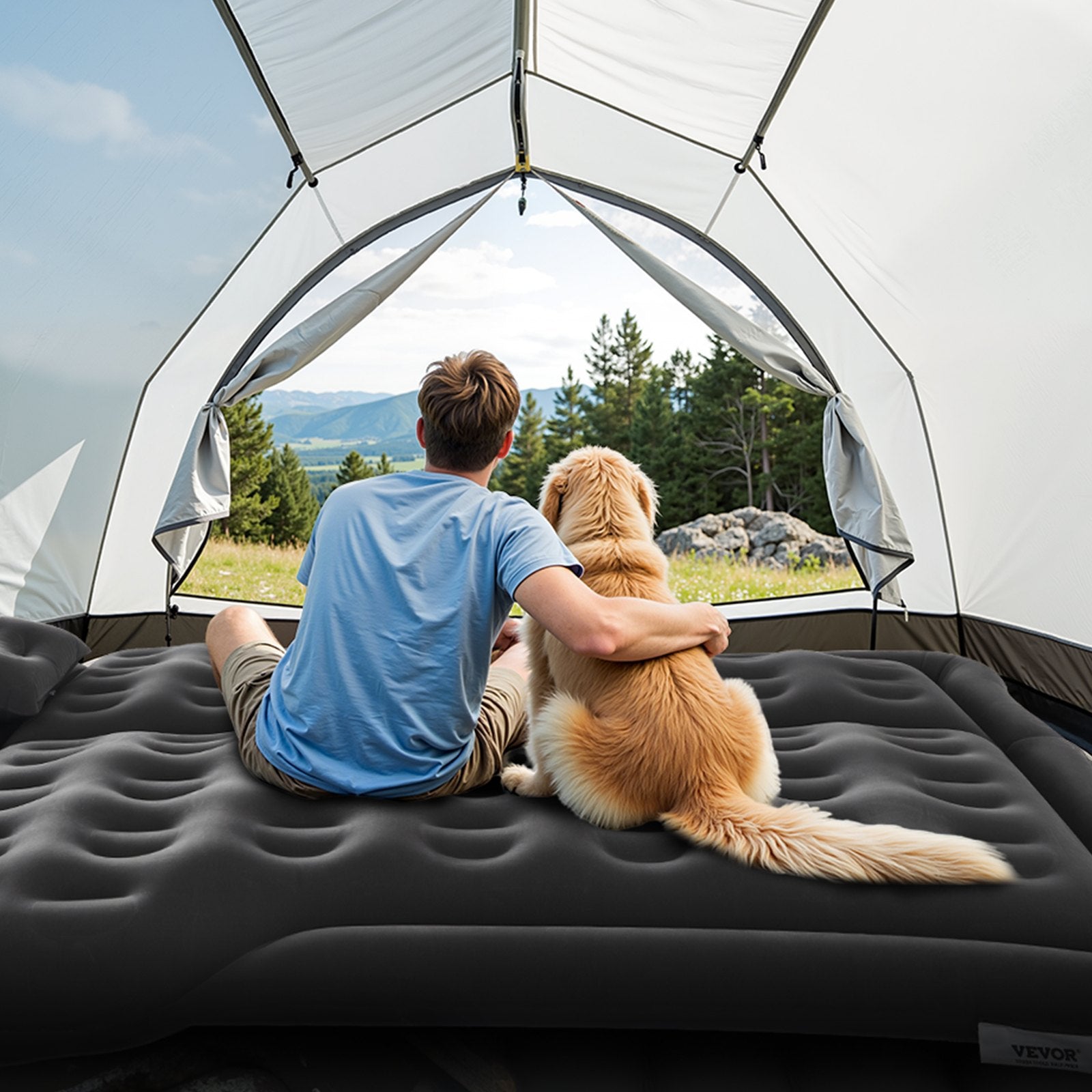 VEVOR Car Air Mattress Inflatable Car Camping Travel Sleeping Bed SUV MPV Sedan