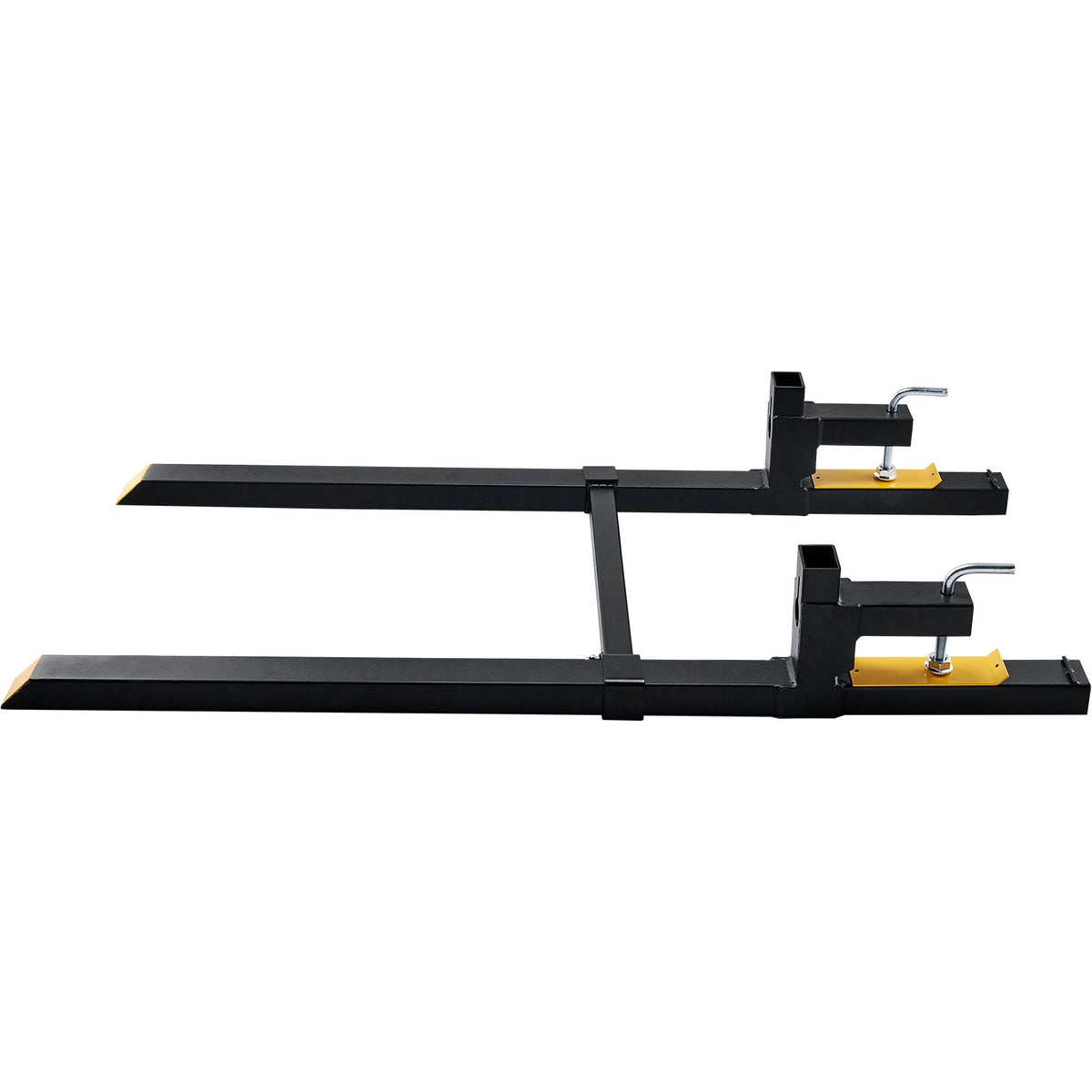 VEVOR Pallet Forks, 907 kg Tractor Bucket Forks, 1490 mm Total Length Clamp on Pallet Forks with Adjustable Stabilizer bar, Heavy Duty Pallet Forks for Tractor Attachments, Skid Steer, Loader Bucket
