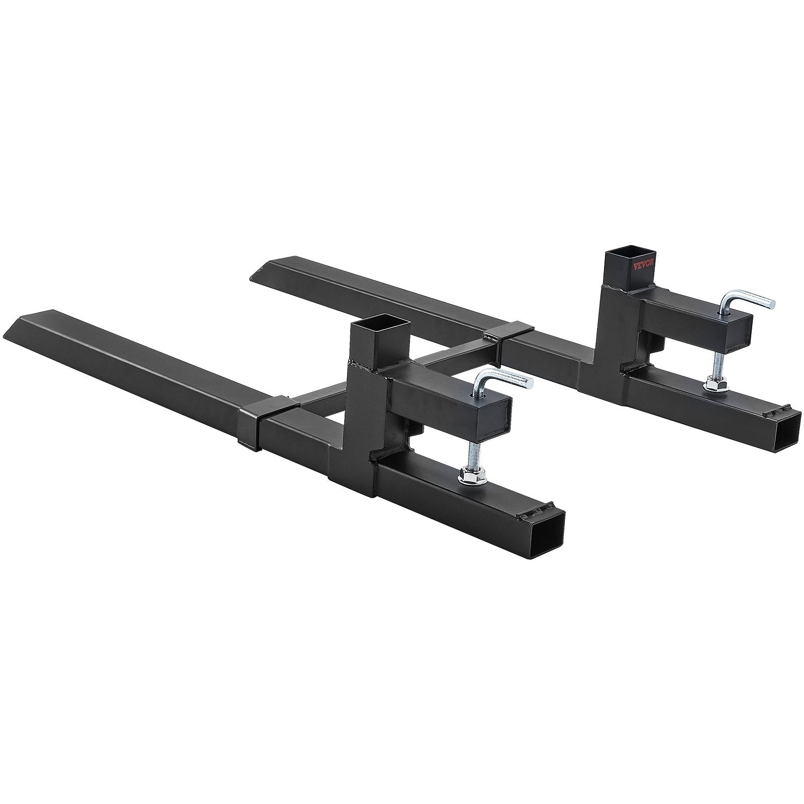 VEVOR Pallet Forks, 907 kg Clamp on Pallet Forks, 1090 mm Total Length Tractor Bucket Forks with Adjustable Stabilizer bar, Heavy Duty Pallet Forks for Tractor Attachments, Skid Steer, Loader Bucket