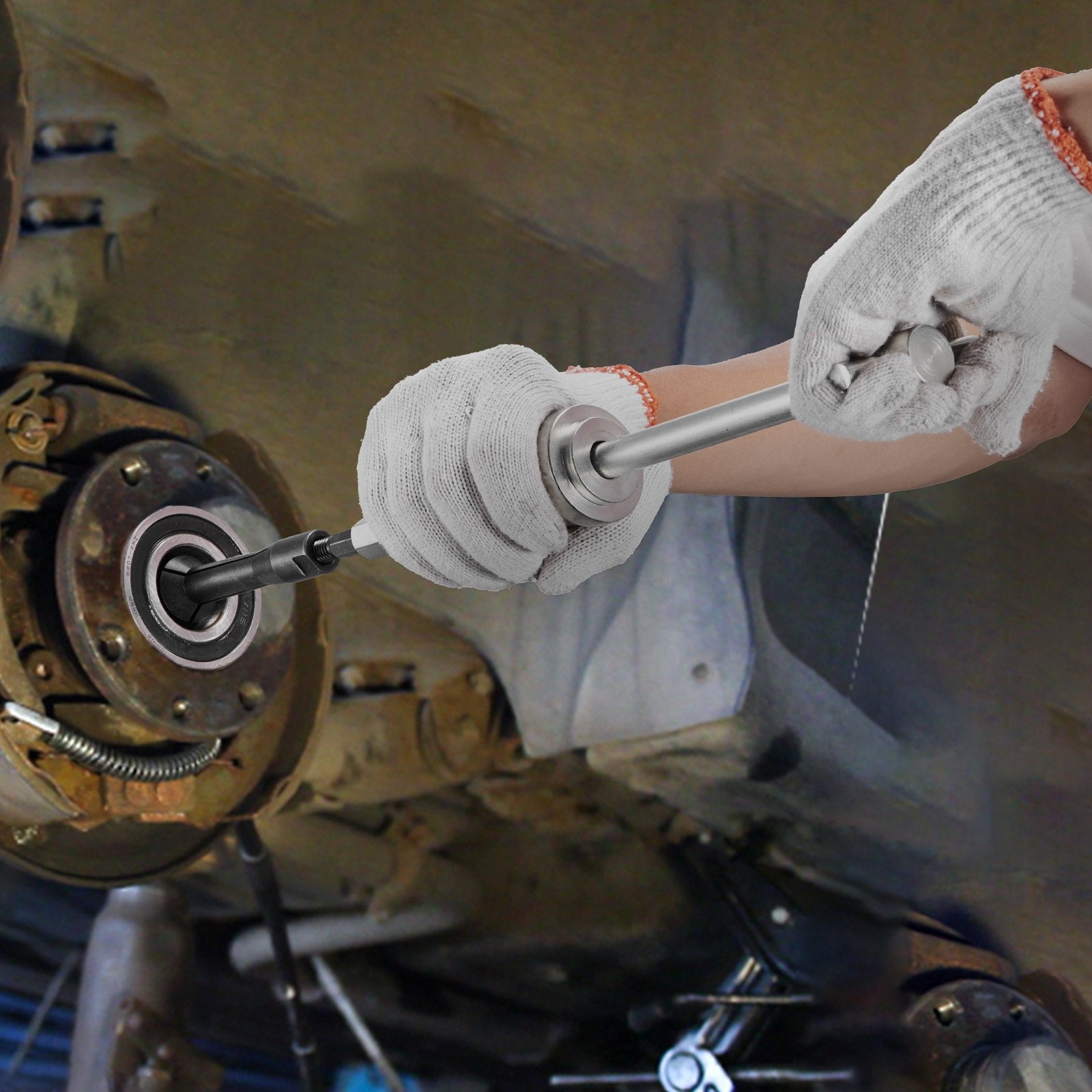 VEVOR Blind Hole Bearing Puller Set, 16-in-1 Inner Bearing Race and Seal Extractor Kit, 16 PCS Slide Hammer Pilot Insert Inner Internal Bearing Removal Tool Set with 10 Split Collets and Counterstay