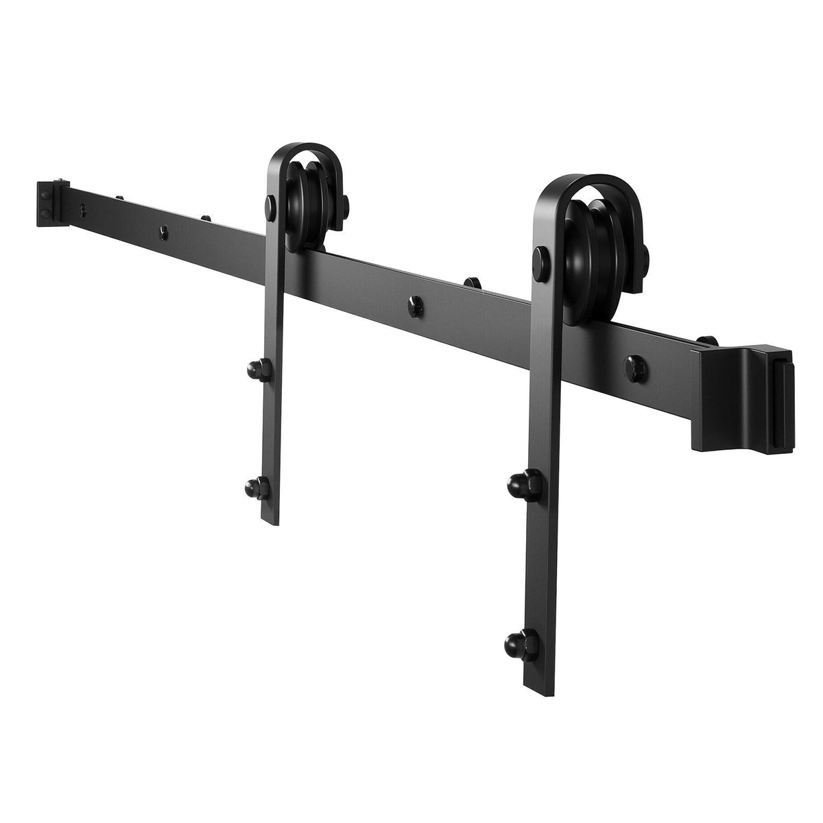 6.6FT Sliding Barn Door Hardware Kit, 330 LBS Weight Capacity, Compatible with 36-40 Inches Width &amp; 1-3/8 to 1-3/4 Inches Thickness Single Sliding Barn Door, Durable Track &amp; J-shape Roller Black