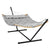 VEVOR Two Person Hammock with Stand Included, Double Hammock with Curved Spreader Bar and Detachable Pillow and Portable Carrying Bag, Perfect for Outdoor Freestanding Hammock, 480lb Capacity