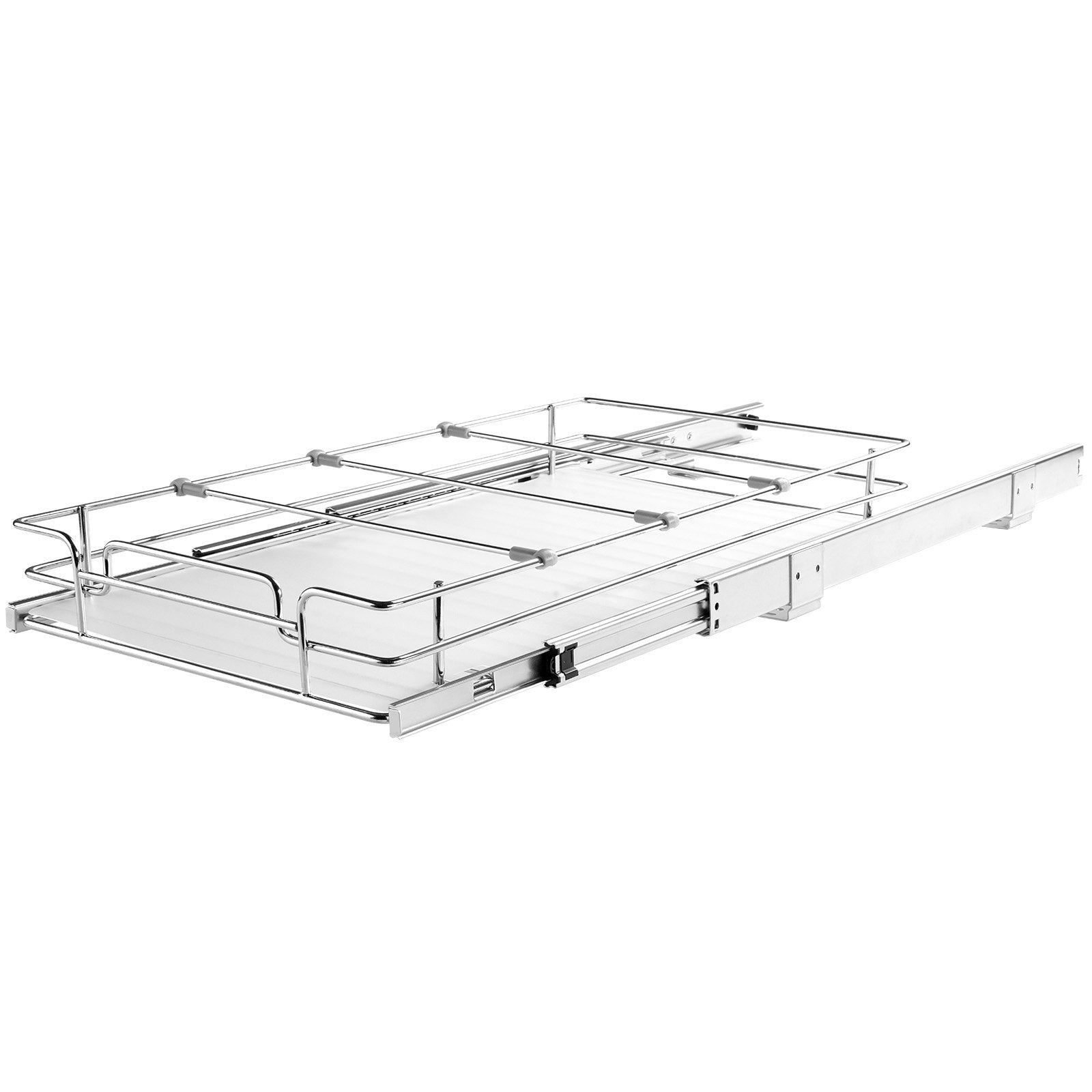 VEVOR Pull Out Cabinet Under Sink Organizer 11 x 21 Inch Wire Drawer Basket