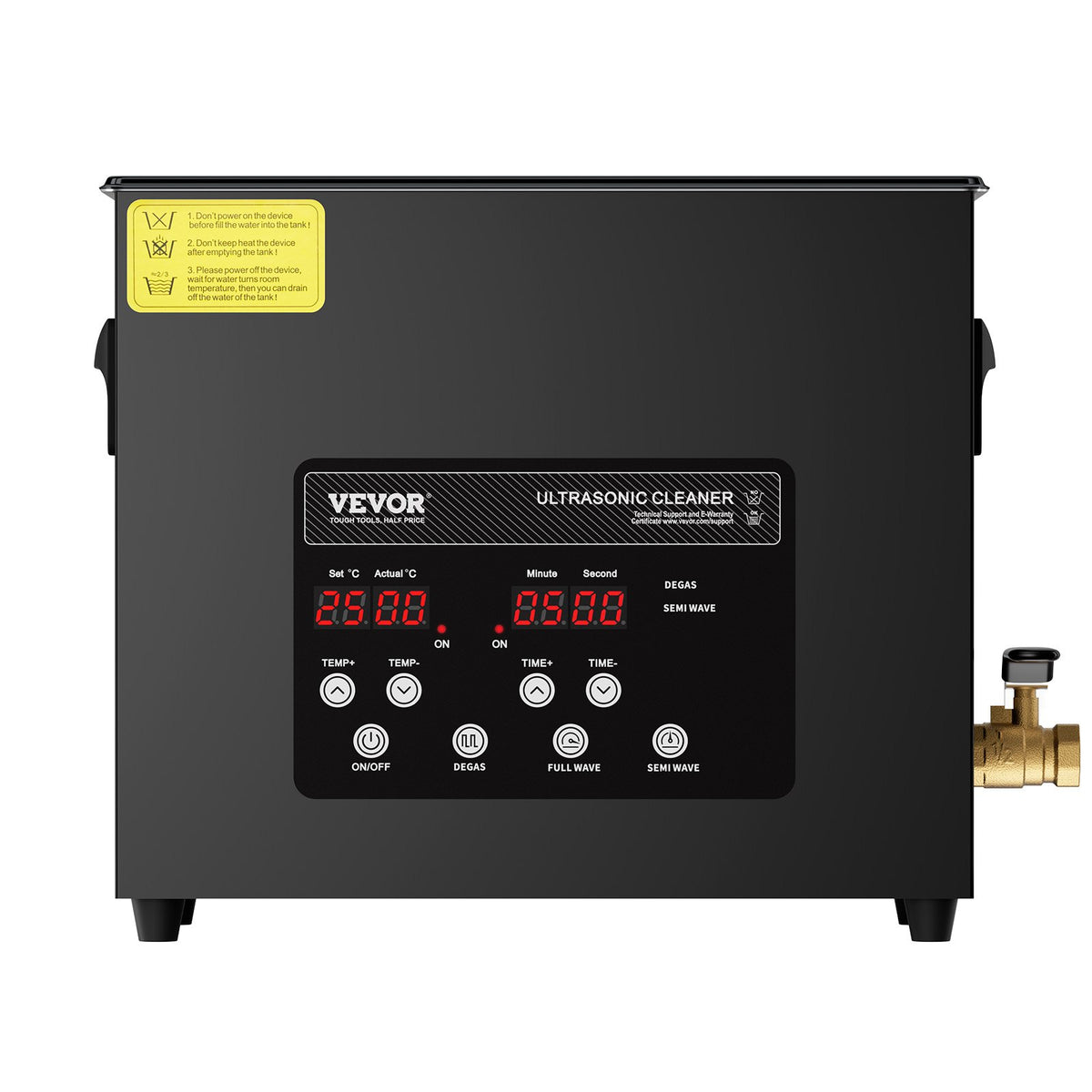 VEVOR 6L Ultra Sonic Cleaner, 180W Digital Ultrasonic Cleaning Machine with Gentle Mode & Upgraded Degassing, 40kHz Industrial Ultrasound Cleaner with Heater & Timer for Retainer, Jewelry, Tools