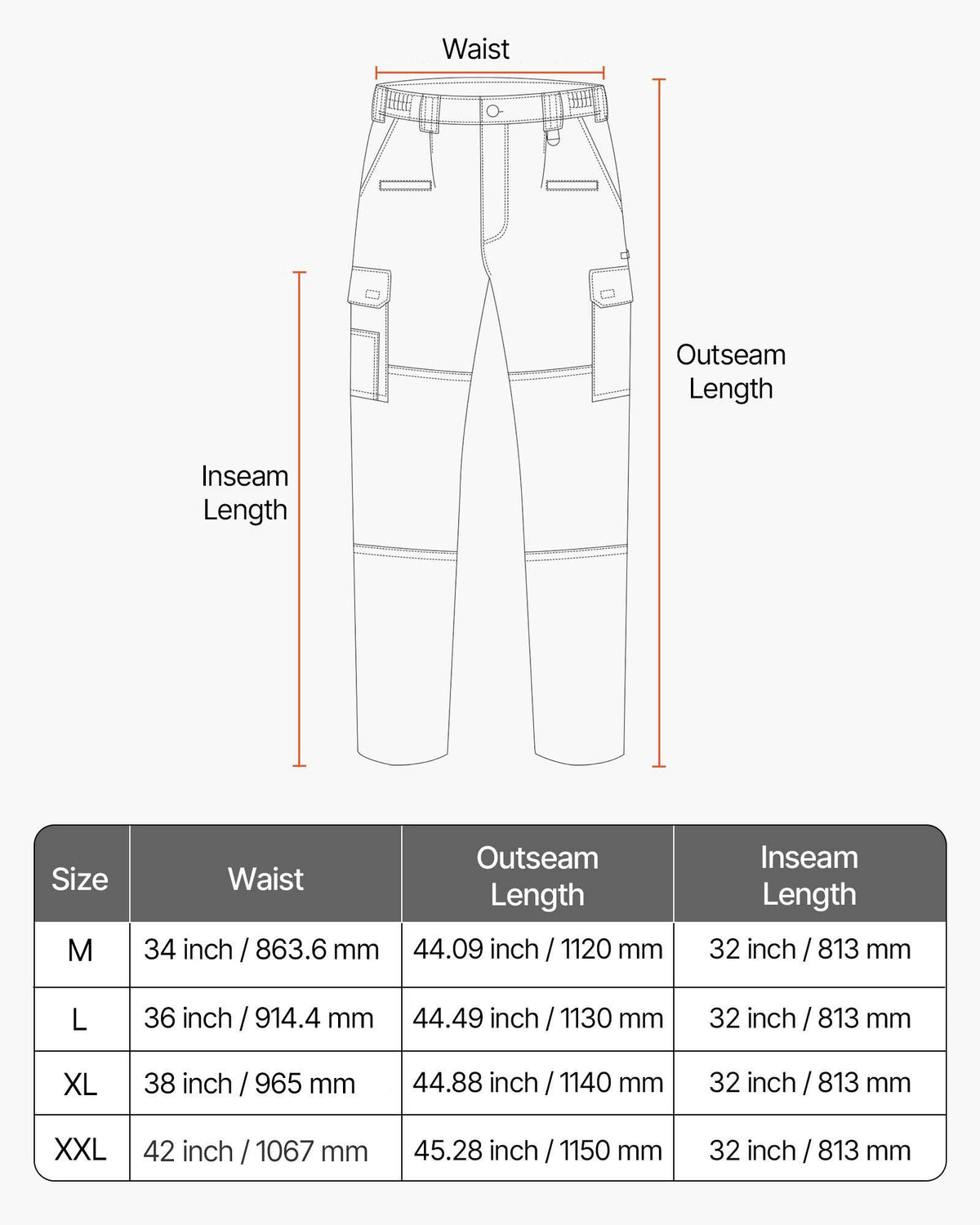 FR Pants for Men, 100% Cotton, Flame-Resistant Cargo Pants with Multi-Pockets and Elastic Waist, Reinforced Tear-proof Stitching, Ideal for Welding Work and Casual Wear, M Size, Black