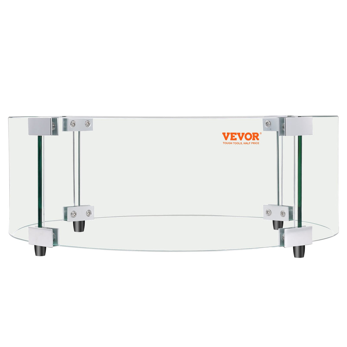 VEVOR Fire Pit Wind Guard, 740 x 214mm Round Glass Flame Shield, 6mm Thick Fire Table Accessory, Clear Tempered Glass Flame Guard for Propane, Gas, Outdoor, Patio, Backyard