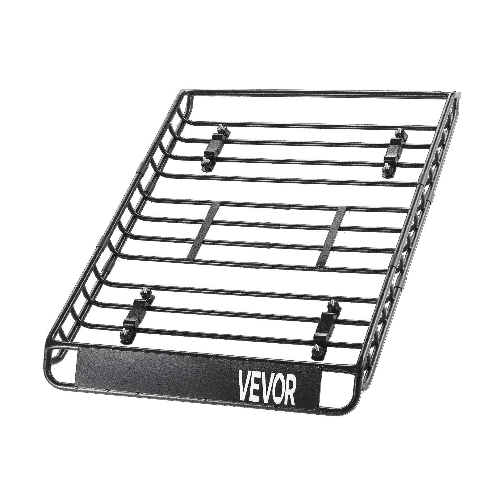 Roof Rack Basket, 1300 x 910 x 105 mm, Universal Rooftop Cargo Carrier with 44.1 x 34.3 x 10.2 in Cargo Bag, Net, Ratchet Straps, 90.7 kg Max Load Capacity Car Top Luggage Holder, for SUV Car