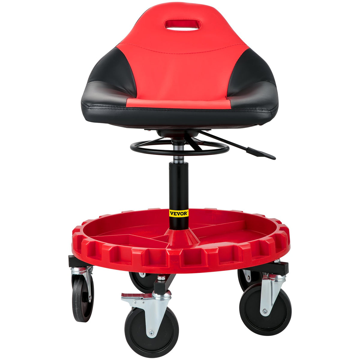 VEVOR Rolling Garage Stool 300LBS Adjustable Mechanic Work Shop Seat w/Casters