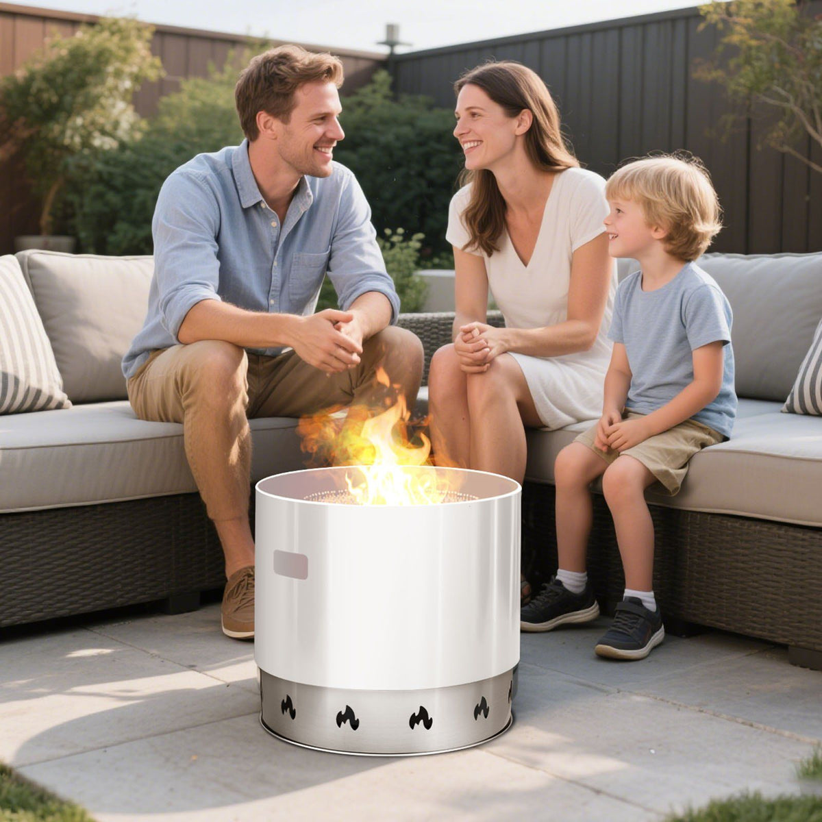Fire Pit Stand for Solo Stove Bonfire, 49.5 cm Smokeless Fire Pit Ring, Stainless Steel Fireplace Stove Ranger Support Frame Accessory, Portable Outdoor Camping Holder Tools for Fireplace
