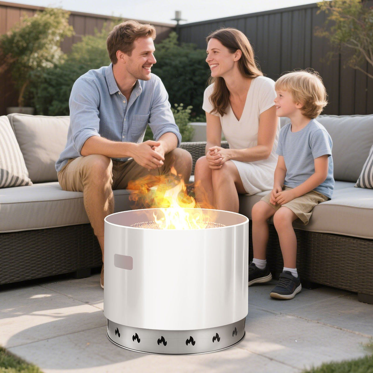 Fire Pit Stand for Solo Stove Bonfire, 68.6 cm Smokeless Fire Pit Ring, Stainless Steel Fireplace Stove Ranger Support Frame Accessory, Portable Outdoor Camping Holder Tools for Fireplace