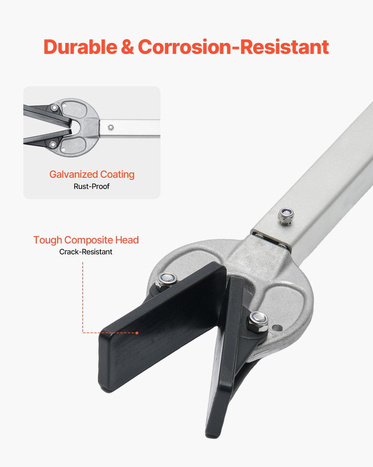 VEVOR Transom Saver, 23-35 in, Adjustable Boat Transom Saver with Composite Head, Corrosion-Resistant Easy-to-Install Transom Savers for Less Than 100 HP Outboard Motor , Fit for Roller & Trailer