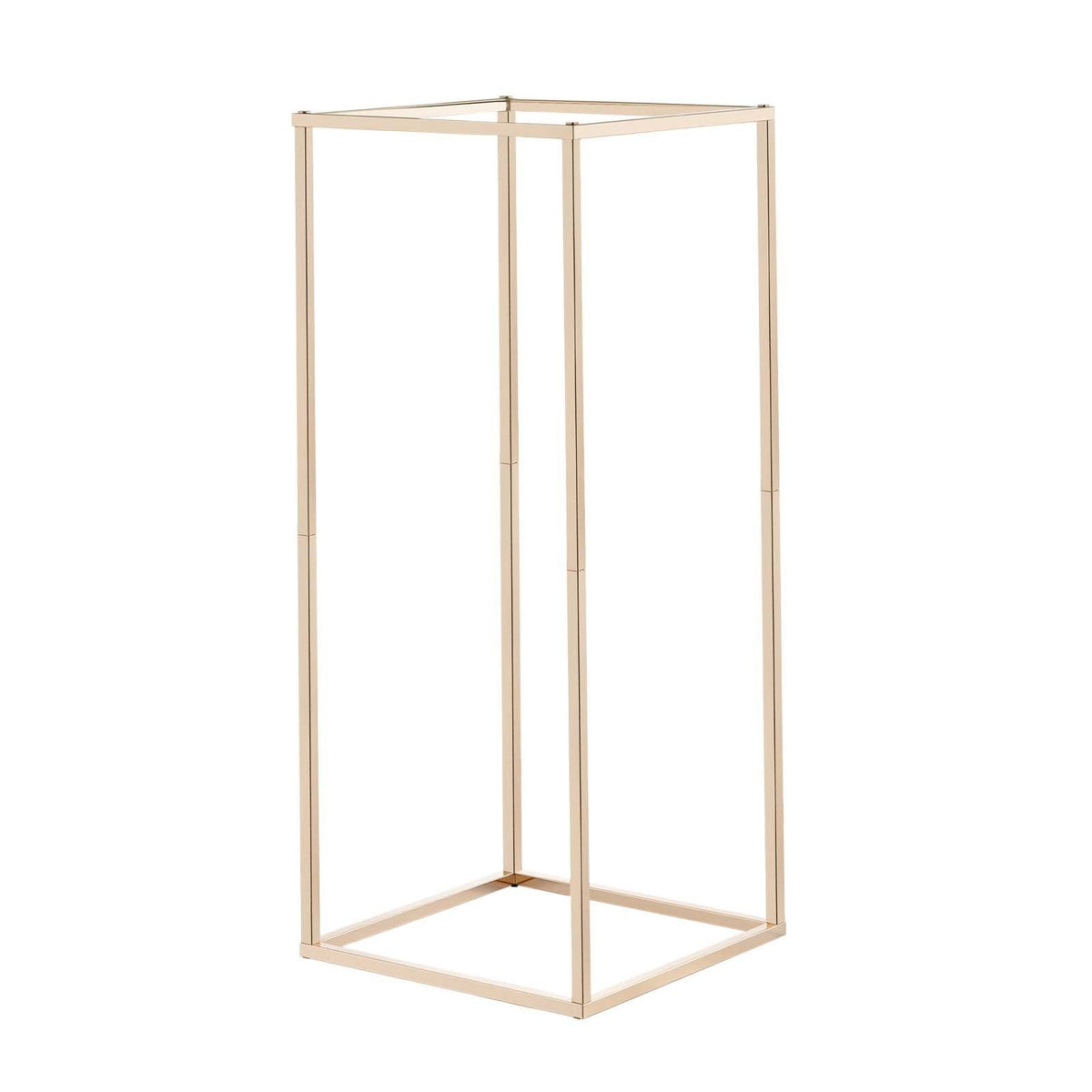 Wedding Flower Stand, 10PCS 60cm Column Flower Stand, Floral Stands with Hidden Screw, Rectangular Cubic Floral Display Rack for Wedding, Party, Birthday, Home, Gold Centerpiece Stands