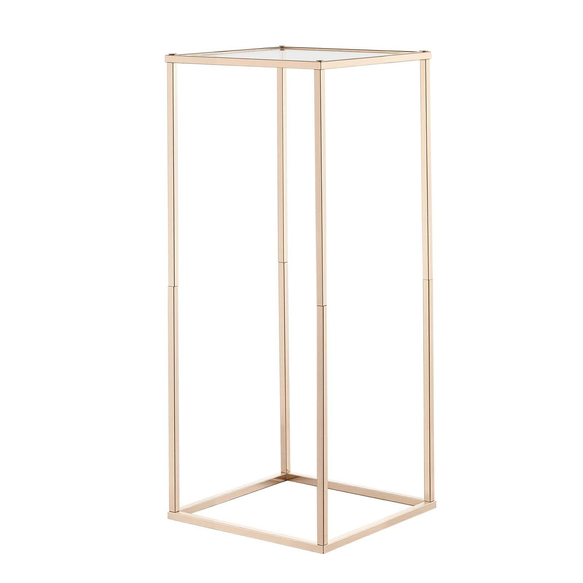 VEVOR Wedding Flower Stand, 10PCS 60cm Column Flower Stand, Floral Stands with Acrylic Laminate, Gold Rectangular Floral Display Rack for Wedding, Party, Birthday, Home,  Gold Centerpiece Stands