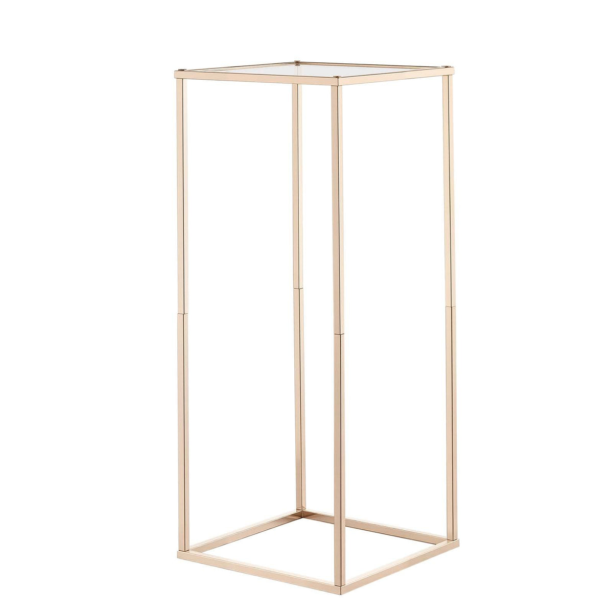 VEVOR Wedding Flower Stand, 10PCS 60cm Column Flower Stand, Floral Stands with Acrylic Laminate, Gold Rectangular Floral Display Rack for Wedding, Party, Birthday, Home,  Gold Centerpiece Stands