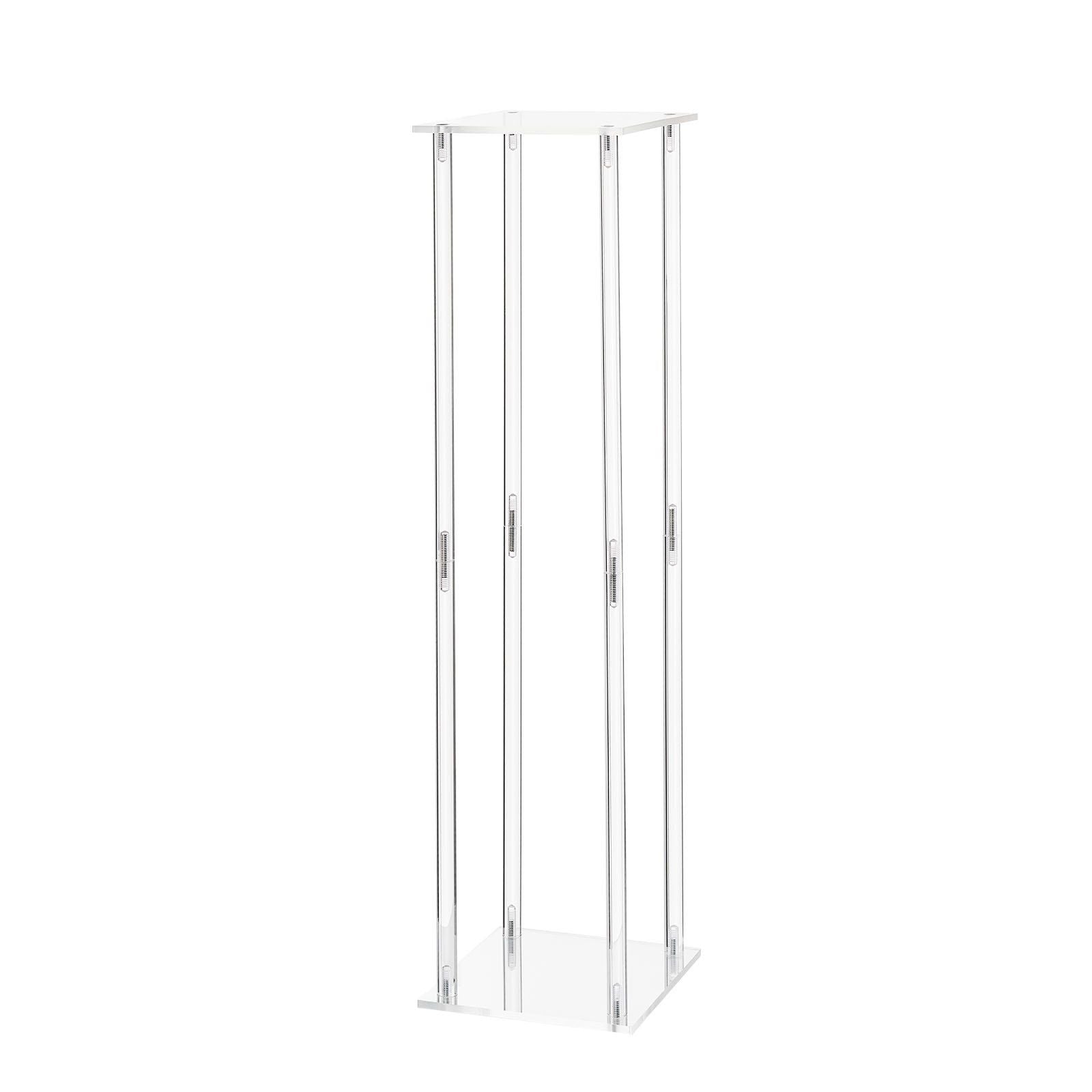 Wedding Flower Stand, 10PCS 80cm Column Flower Stand, Floral Stands with Acrylic Laminate, Cylindrical Cubic Floral Display Rack for Wedding, Party, Birthday, Home, Centerpiece Stands