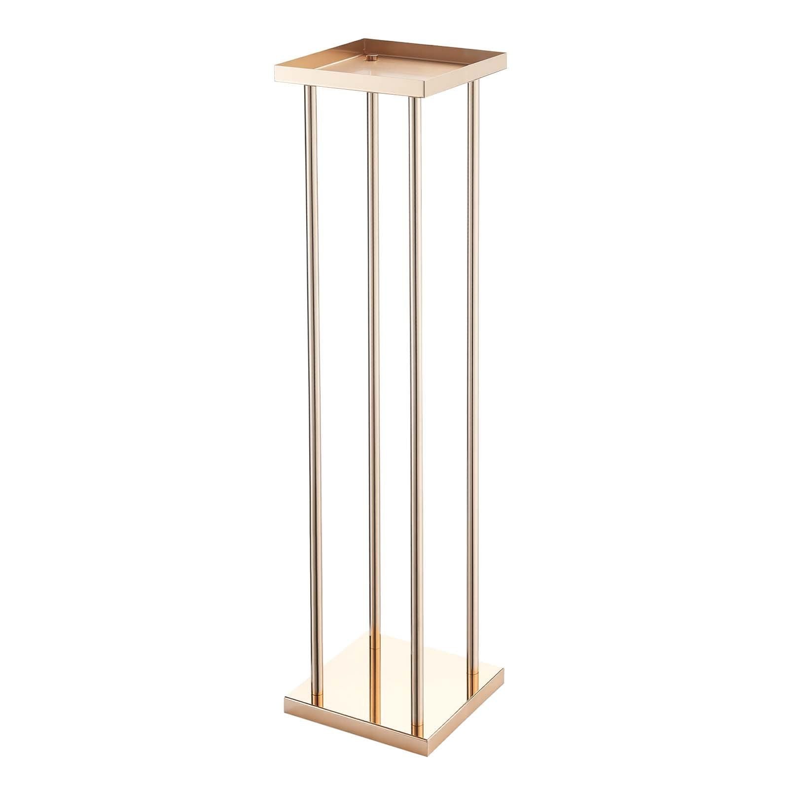Wedding Flower Stand, 10PCS 80cm Column Flower Stand, Floral Stands with Metal Laminate, Cylindrical Cubic Floral Display Rack for Wedding, Party, Birthday, Home, Gold Centerpiece Stands