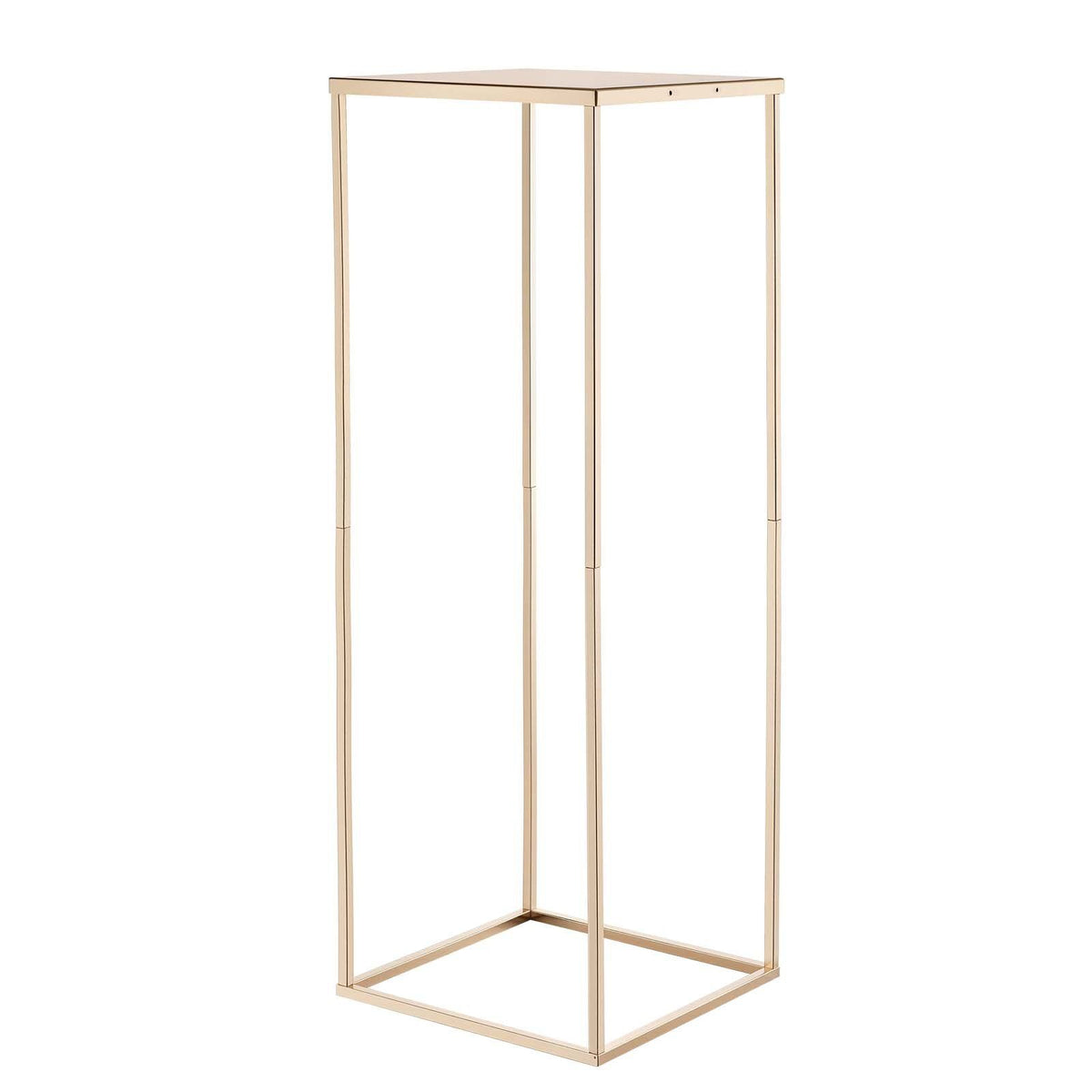 Wedding Flower Stand, 10PCS 80cm Column Flower Stand, Floral Stands with Metal Laminate, Gold Rectangular Floral Display Rack for Wedding, Party, Birthday, Home,  Gold Centerpiece Stands