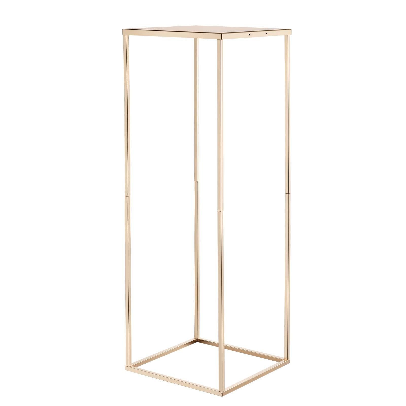 Wedding Flower Stand, 10PCS 80cm Column Flower Stand, Floral Stands with Metal Laminate, Gold Rectangular Floral Display Rack for Wedding, Party, Birthday, Home,  Gold Centerpiece Stands