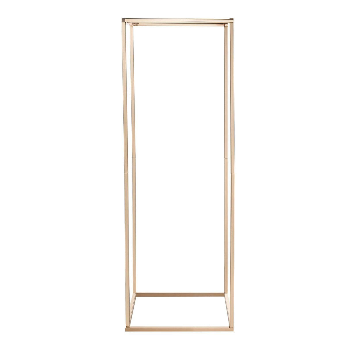 Wedding Flower Stand, 10PCS 80cm Column Flower Stand, Floral Stands with Metal Laminate, Gold Rectangular Floral Display Rack for Wedding, Party, Birthday, Home,  Gold Centerpiece Stands