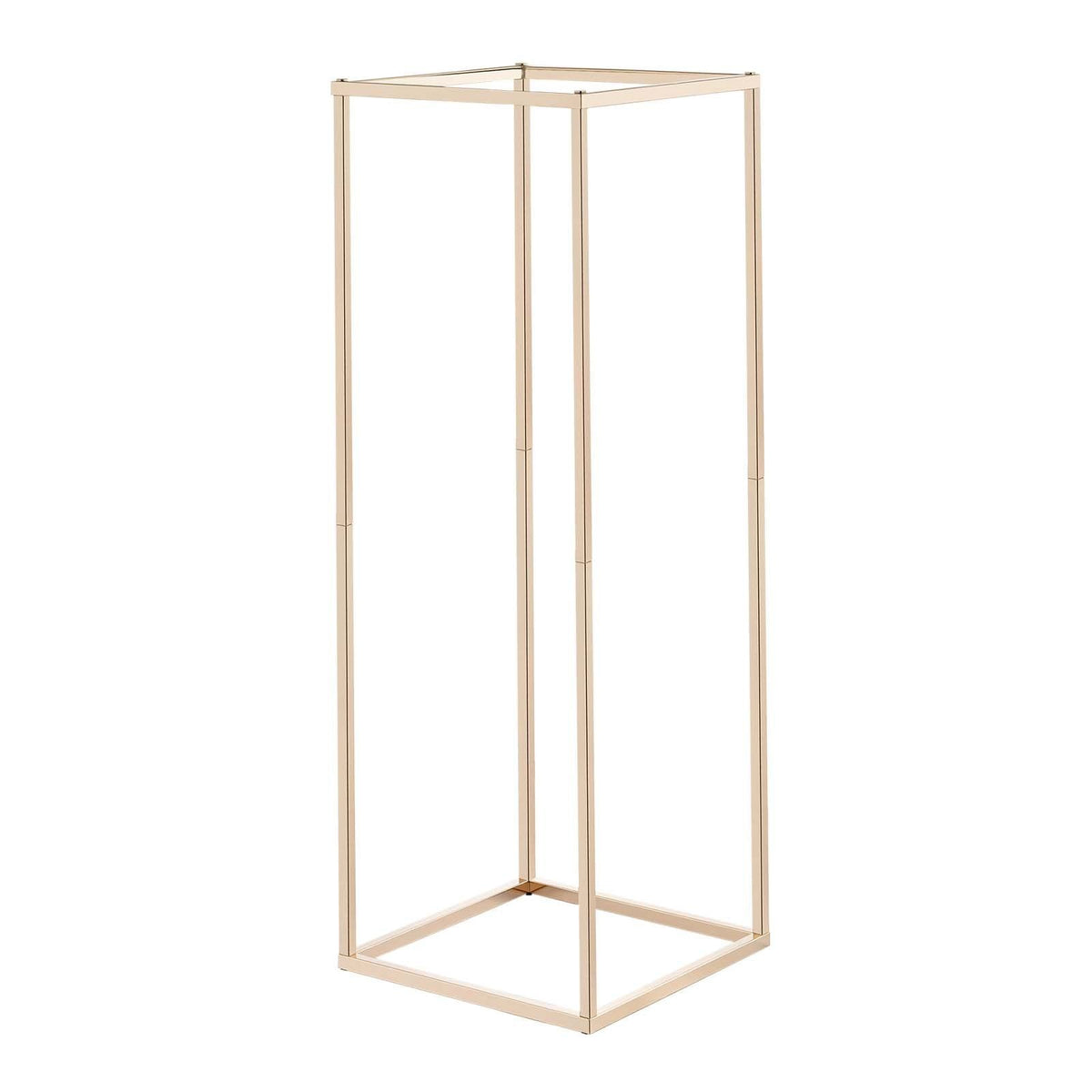 Wedding Flower Stand, 10PCS 80cm Column Flower Stand, Floral Stands with Hidden Screw, Rectangular Cubic Floral Display Rack for Wedding, Party, Birthday, Home, Gold Centerpiece Stands