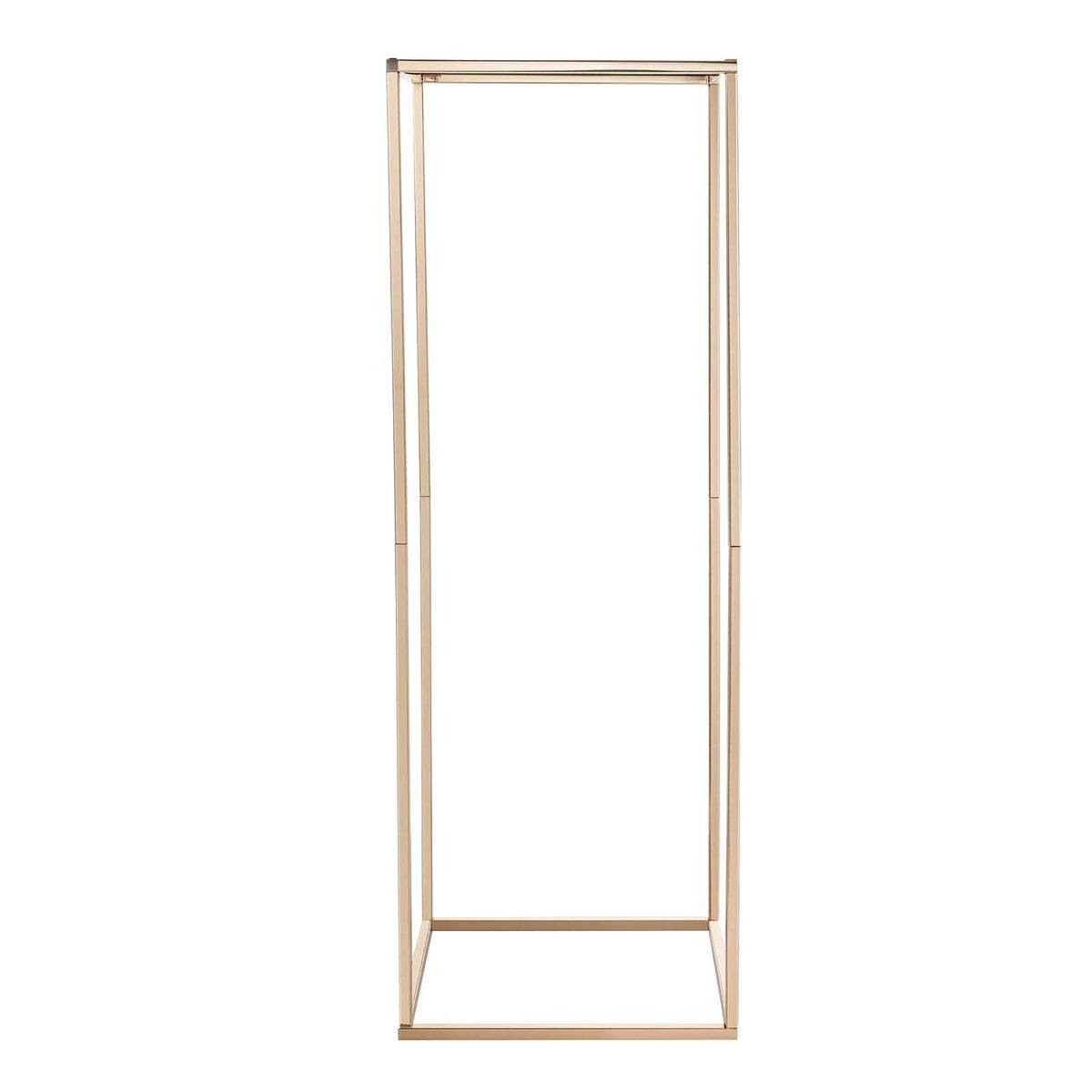 Wedding Flower Stand, 10PCS 80cm Column Flower Stand, Floral Stands with Hidden Screw, Rectangular Cubic Floral Display Rack for Wedding, Party, Birthday, Home, Gold Centerpiece Stands