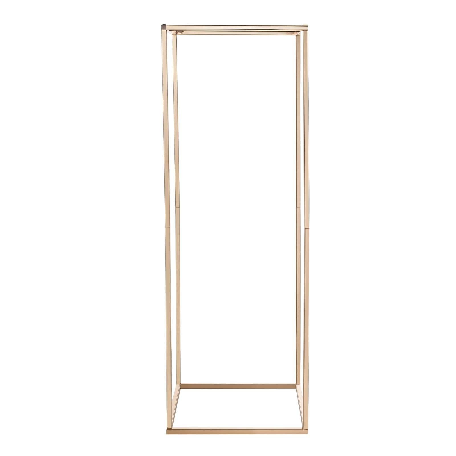 Wedding Flower Stand, 10PCS 80cm Column Flower Stand, Floral Stands with Hidden Screw, Rectangular Cubic Floral Display Rack for Wedding, Party, Birthday, Home, Gold Centerpiece Stands