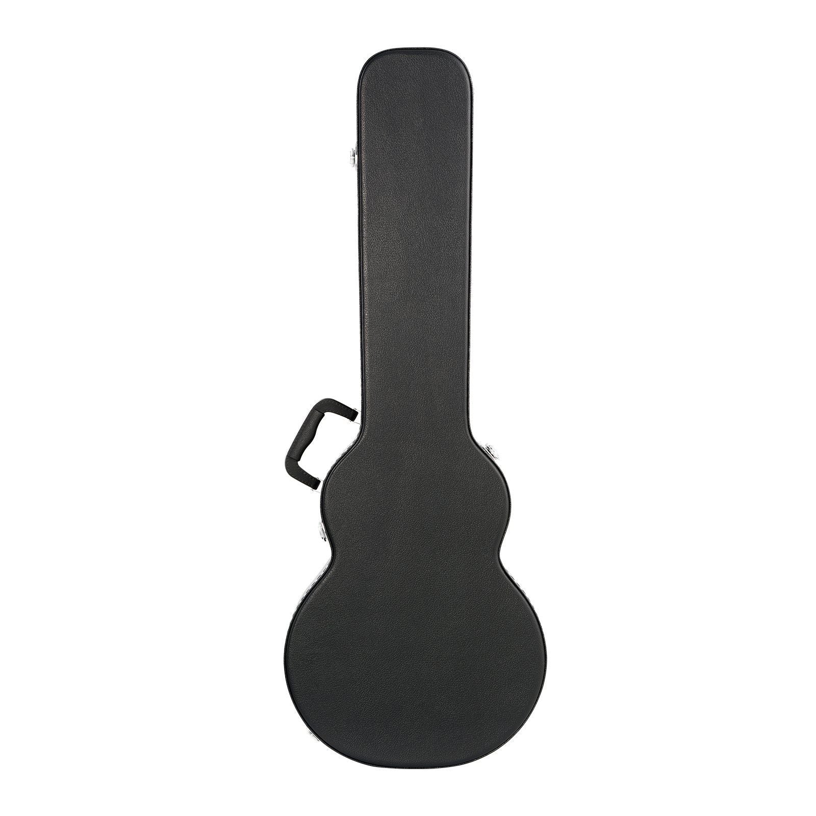 Electric Guitar Hard Case, 1050 mm Gourd-Shaped Guitar Hard Case, With Lock Latch Key Handle, PVC Padding Soft Lining Water-Resistant Hard Shell Guitar Cases, for 990 mm LES Paul Guitars, Black