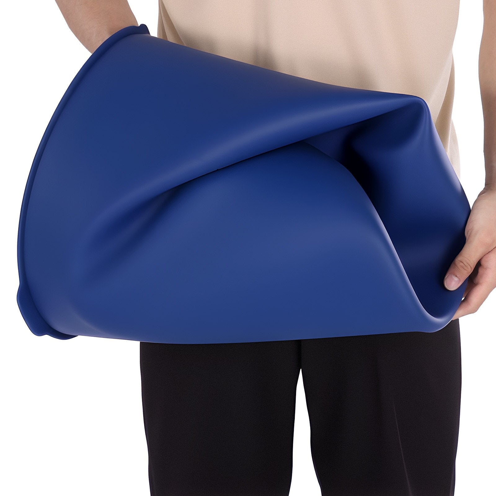 VEVOR 18.9L Bucket Liner for Concrete Mix, Reusable Silicone Mortar Bucket Liner for Thinset Paint Concrete Epoxy Mixing, Heavy-duty Grout Mixer Insert Tool with Graduated Measurements, Blue