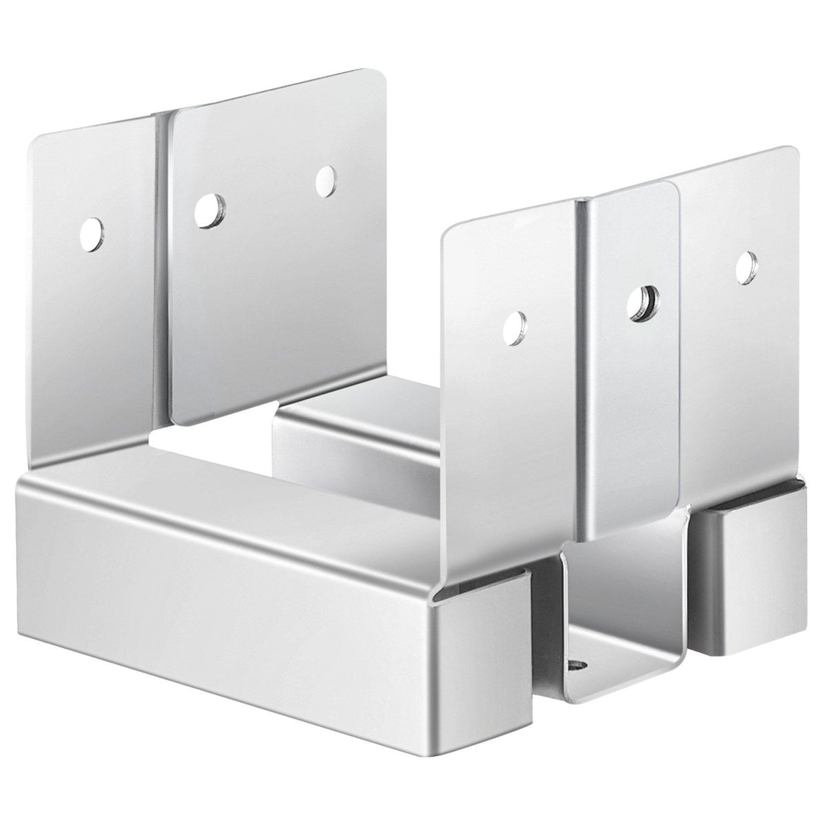 4x4 Post Base 10 Pcs, Inner Size 3.53x3.56inch/89.6x90.5mm Concrete Post Anchor, Heavy-Duty Zinc-Plated Carbon Steel Posts Brackets with 1 Inch Standoff Elevation, for Concrete Pergolas Patios
